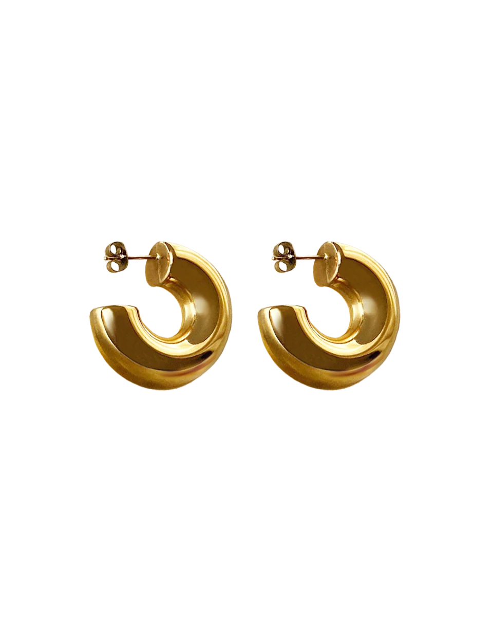 Veronica Beard - Gold Juliet Chubby Hoop Earrings - Image 2
