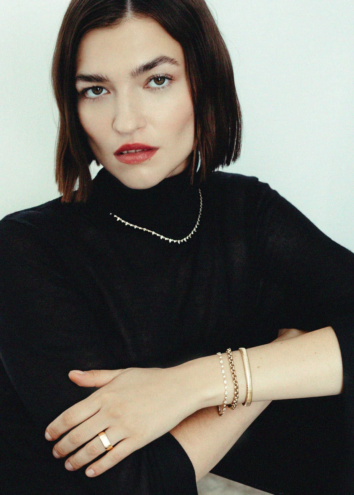 Kinn - Juliette Diamond Row Necklace Yellow Gold - Image 5