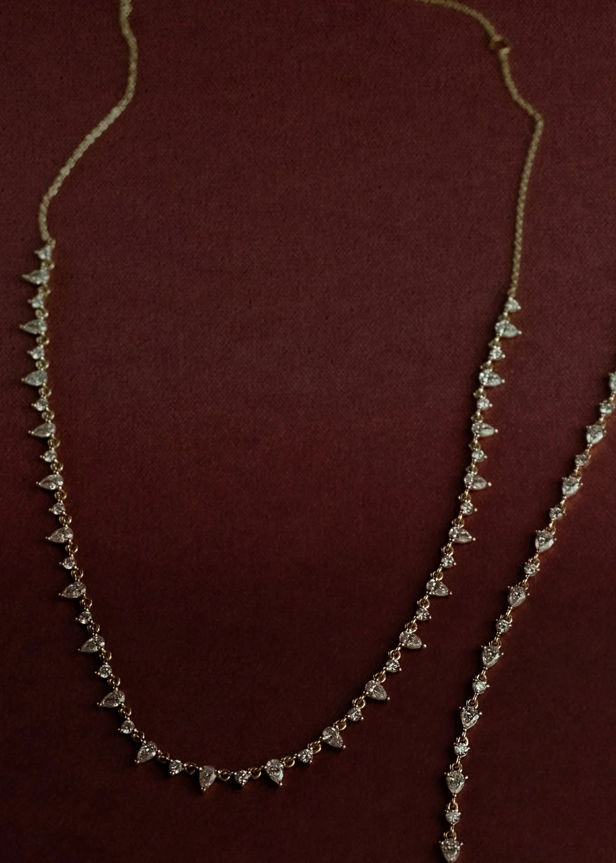 Kinn - Juliette Diamond Row Necklace Yellow Gold - Image 7