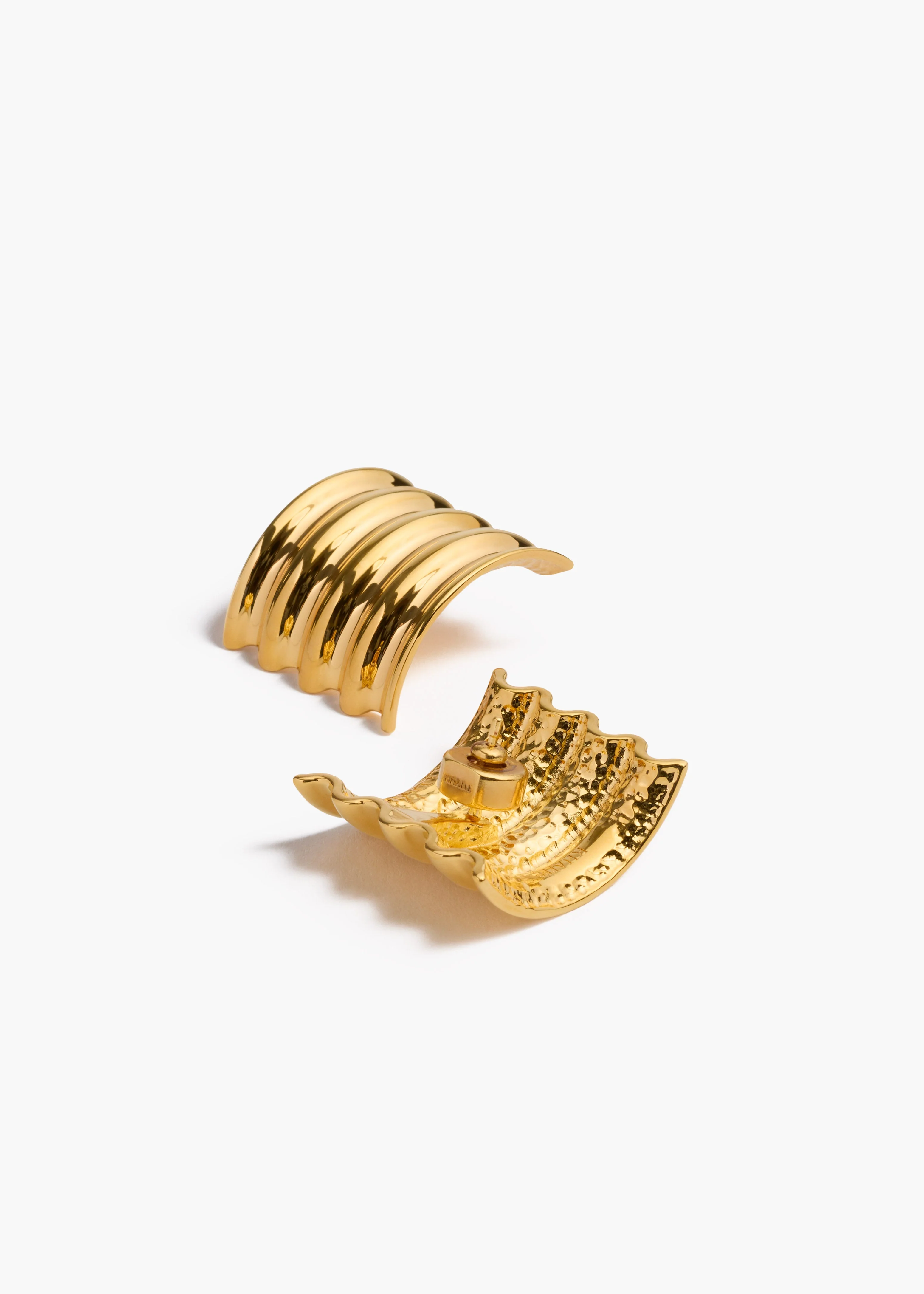 Khaite - Small Julius Panel Earrings in Gold - Image 2