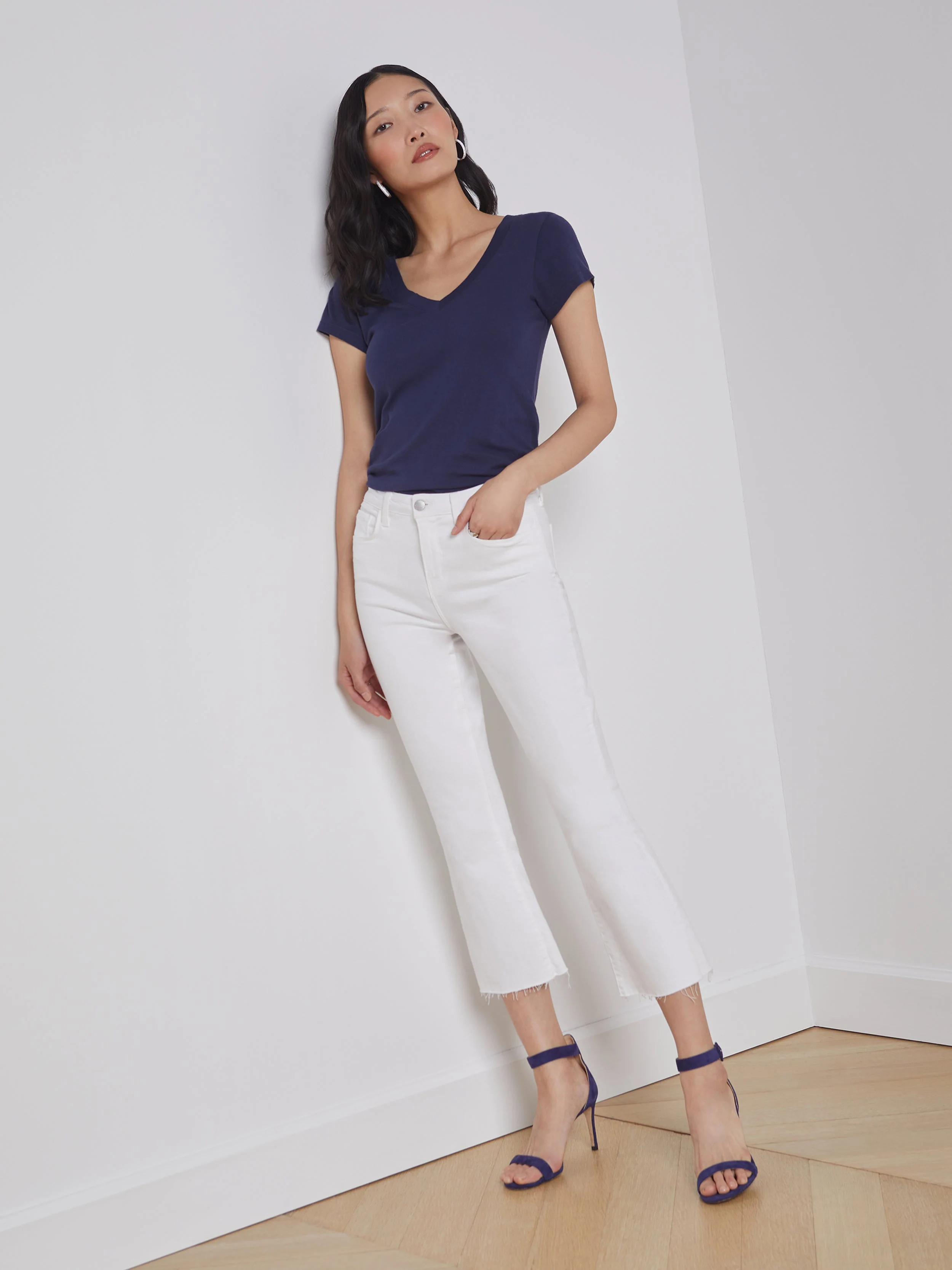 L'AGENCE - Kendra Cropped Flare Jean - Image 6
