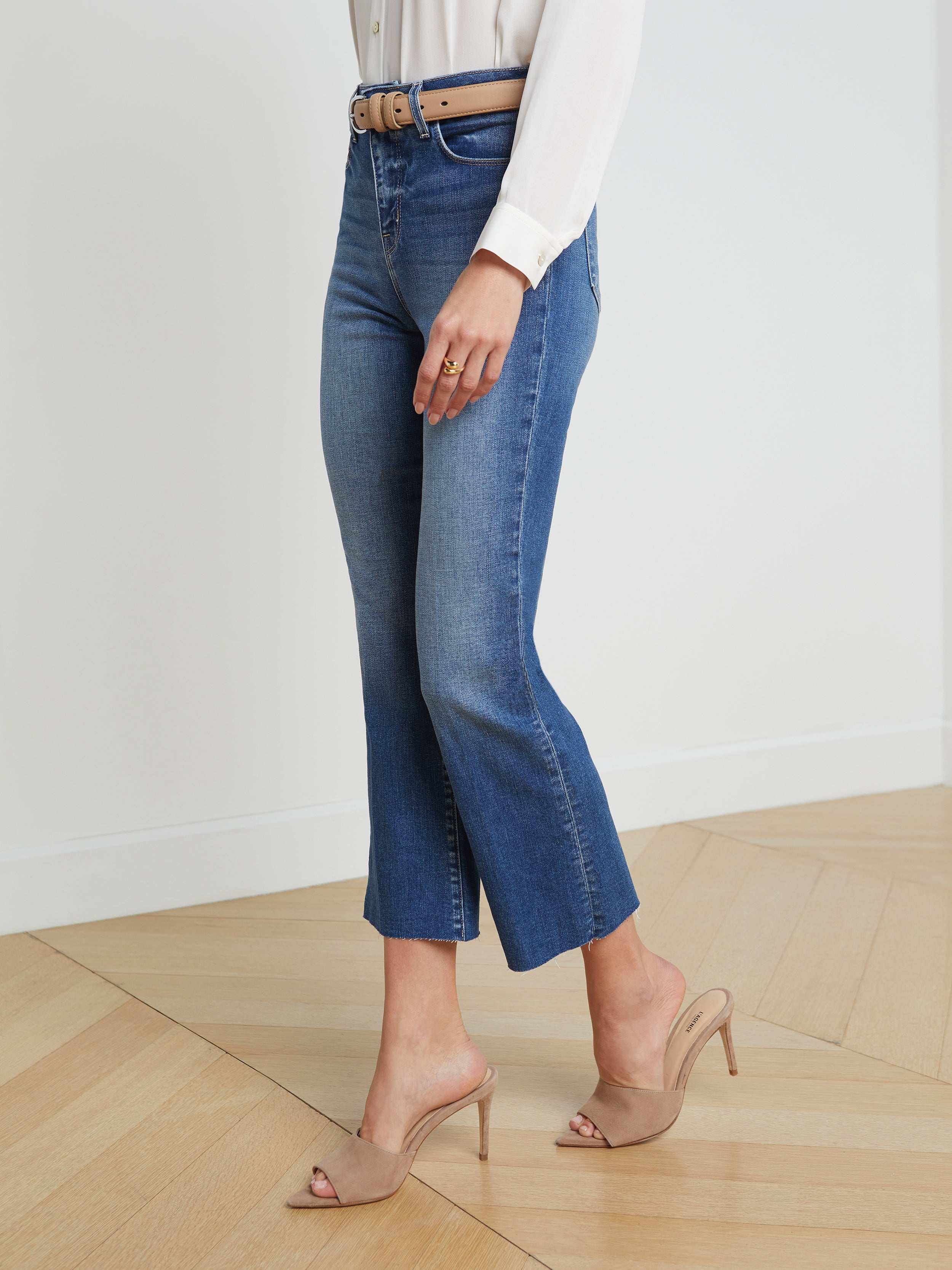 L'AGENCE - Kendra Cropped Flare Jean - Image 8