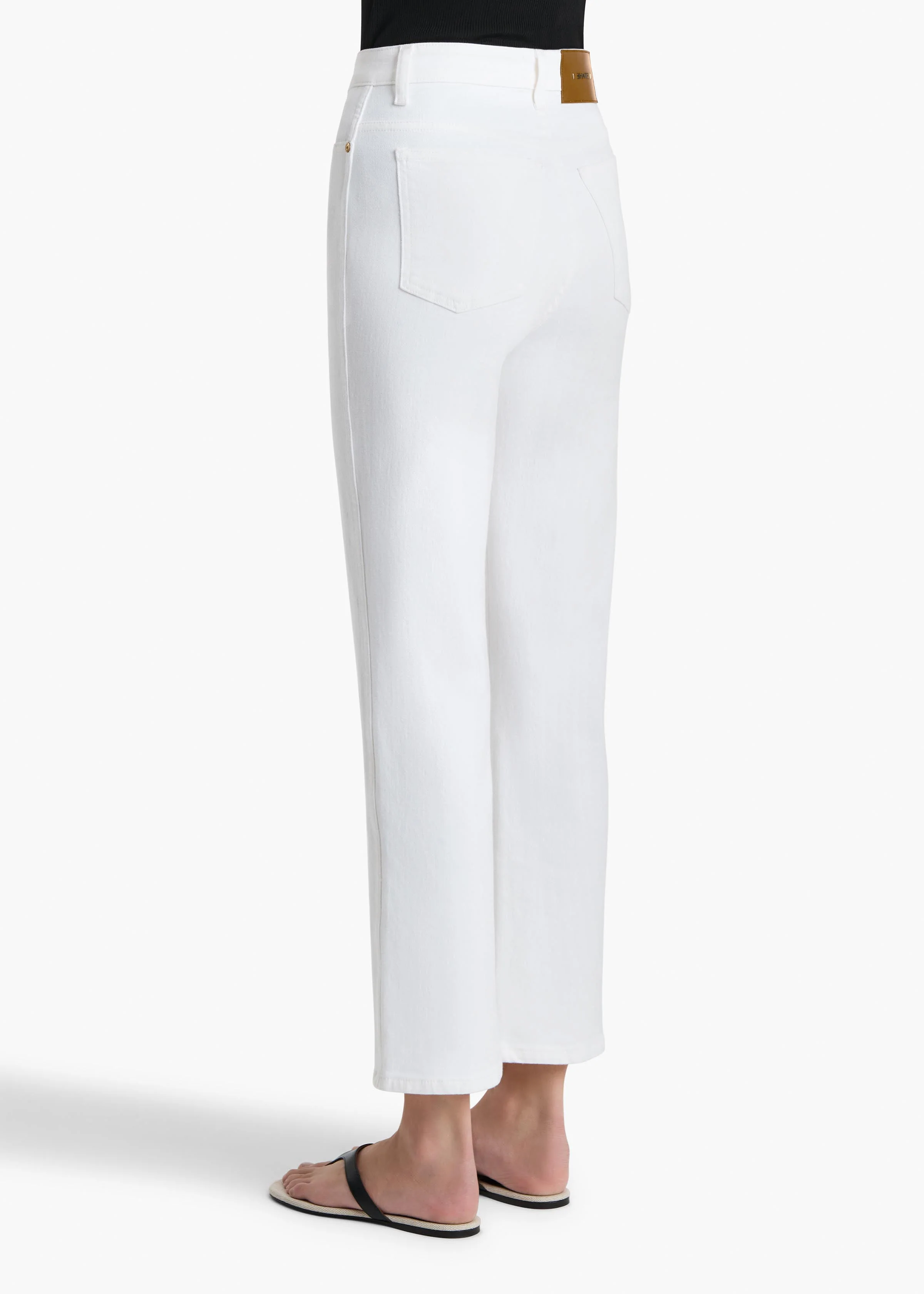 Khaite - Abigail Stretch Jean in White - Image 4