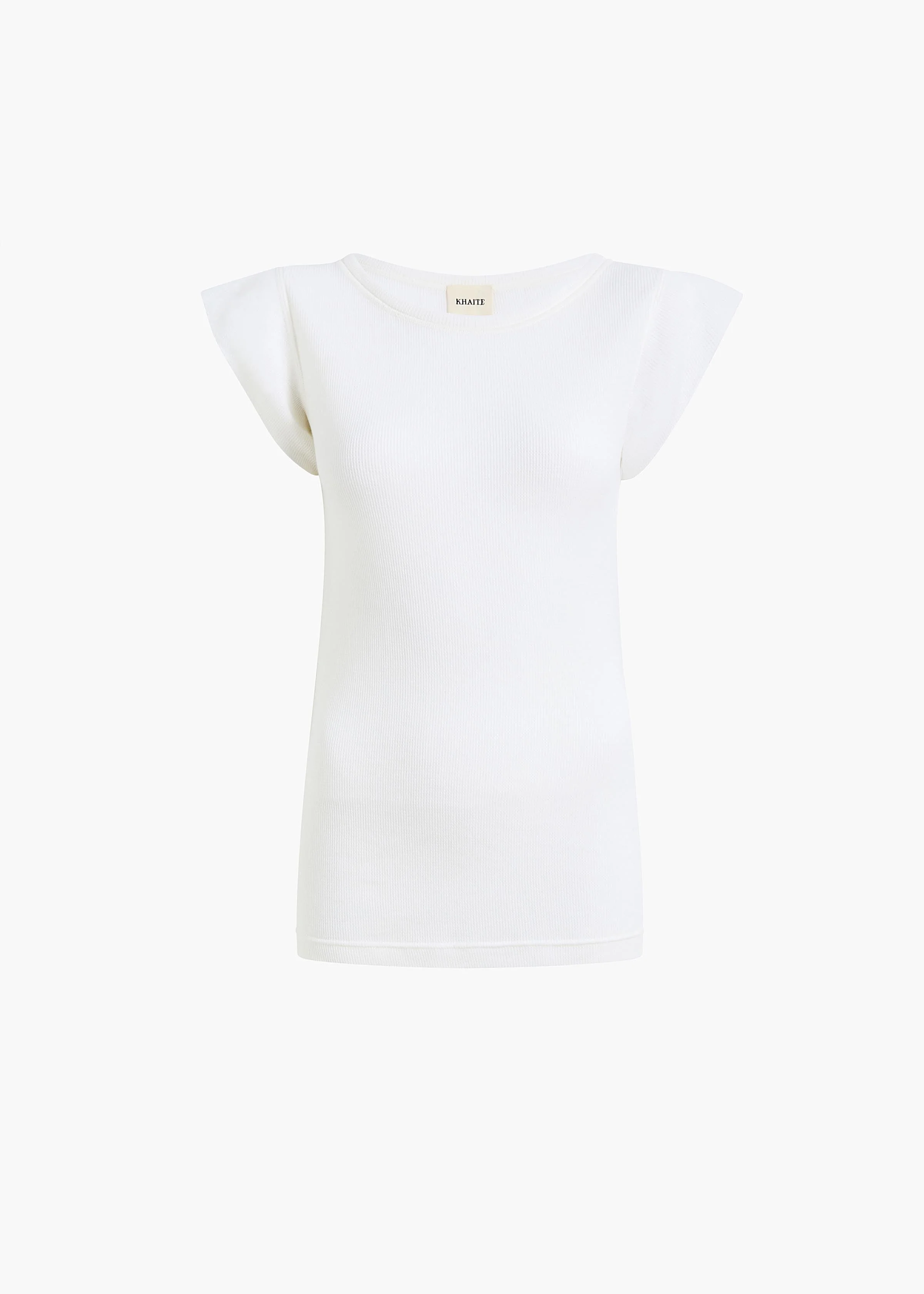 Khaite - Angel Top in Chalk Cashmere Jersey