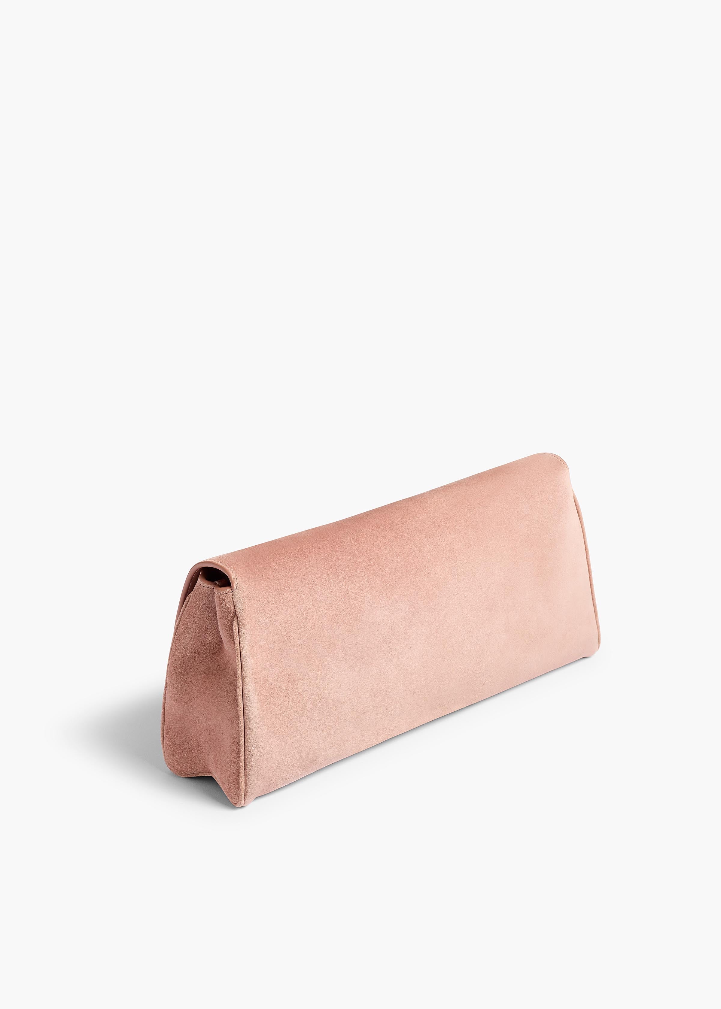 Khaite - Audrey Clutch in Dusty Pink Suede - Image 2
