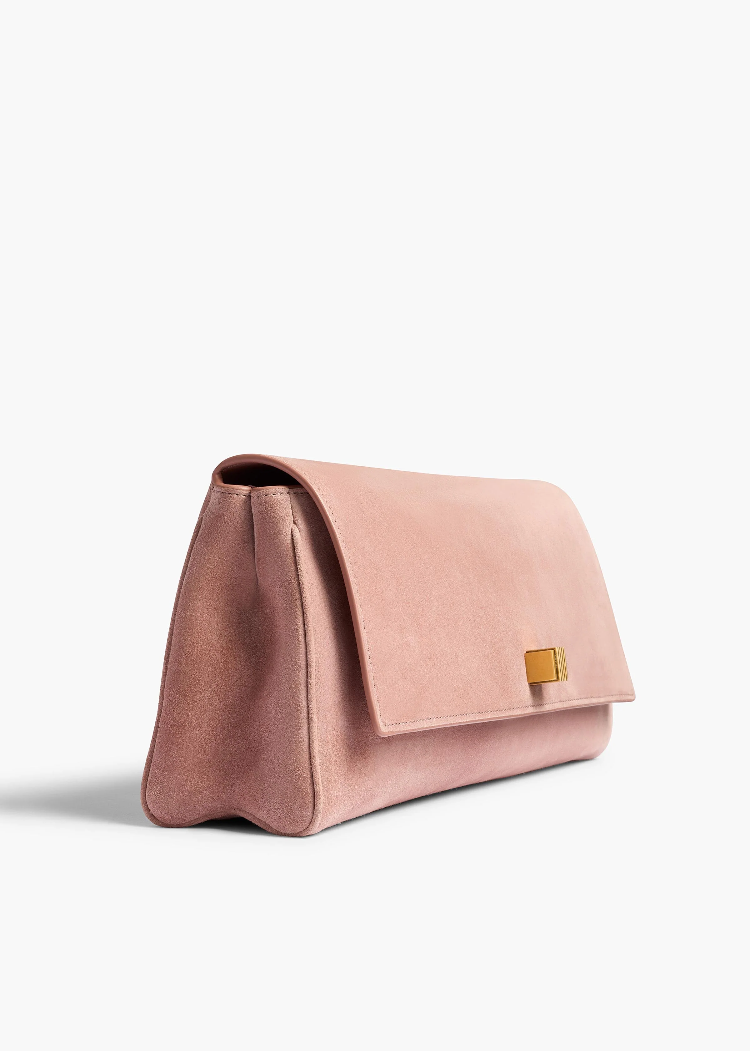 Khaite - Audrey Clutch in Dusty Pink Suede - Image 4