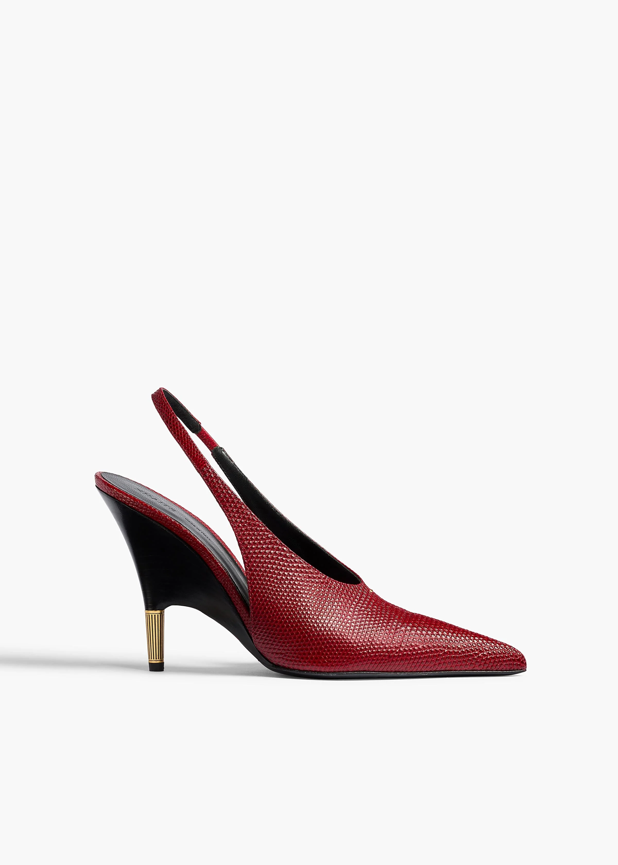 Khaite - Bella Pump in Ruby Lizard