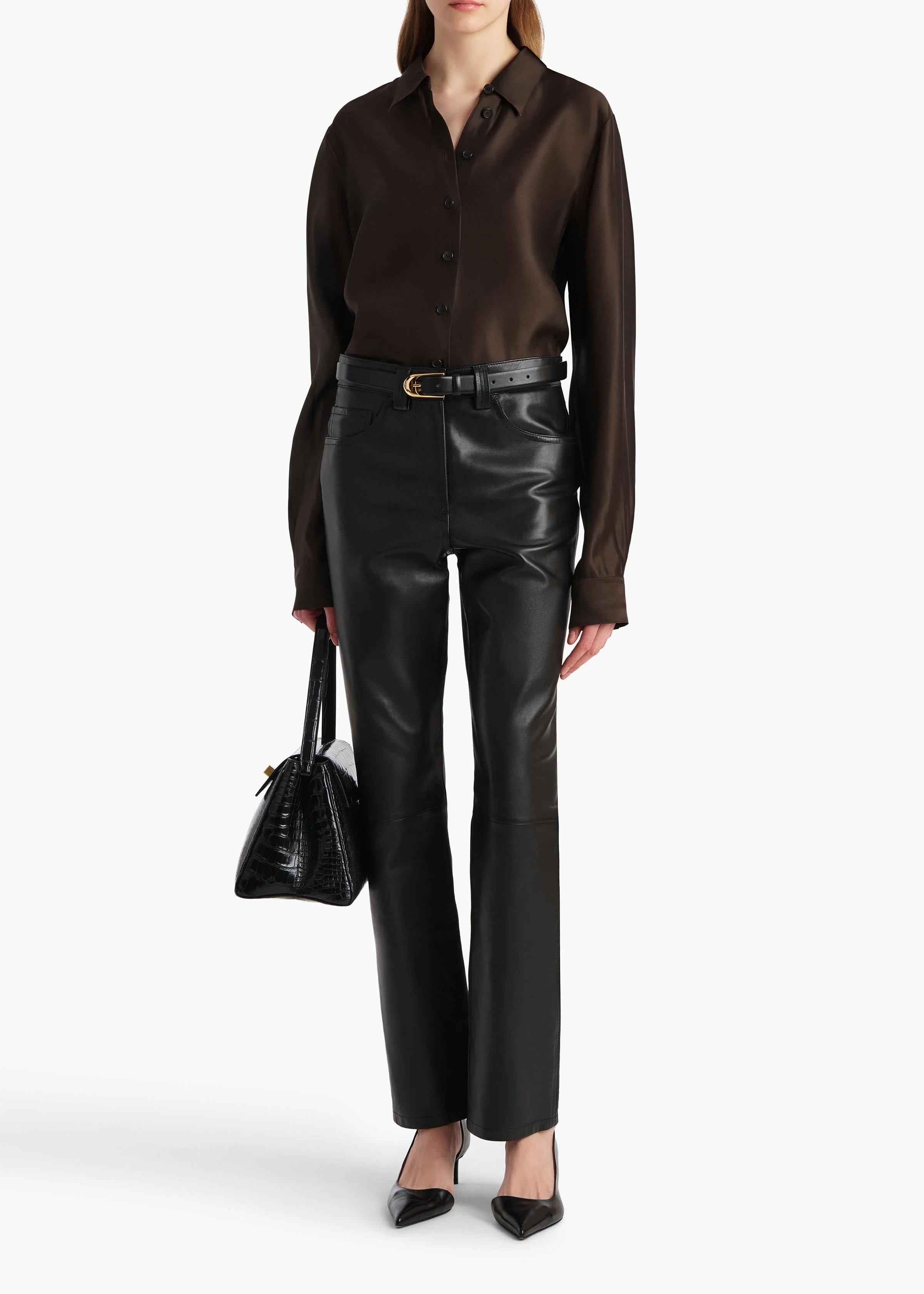 Khaite - Callum Pant in Black Leather - Image 2