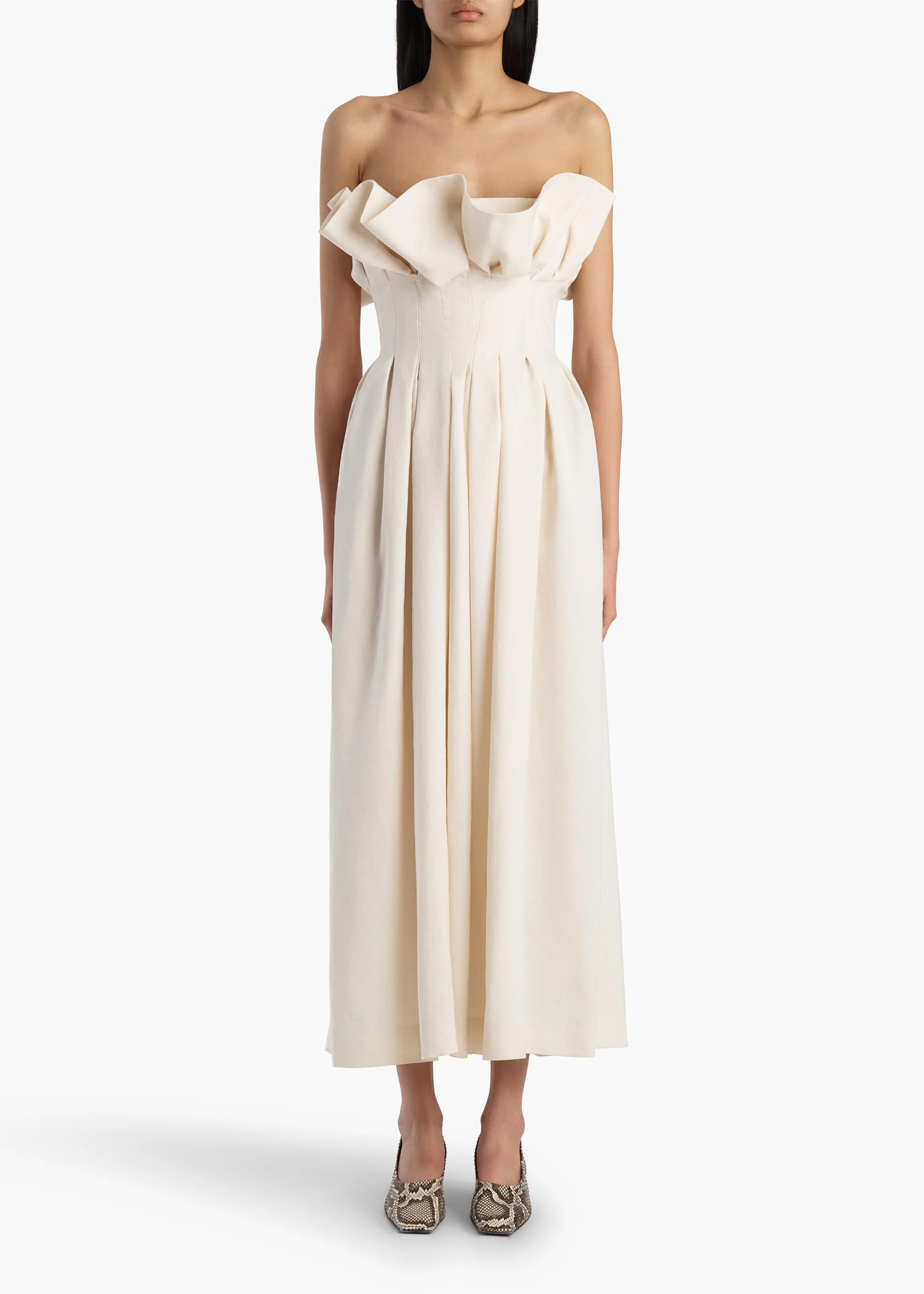 Khaite - Claude Dress in Cream - Image 2
