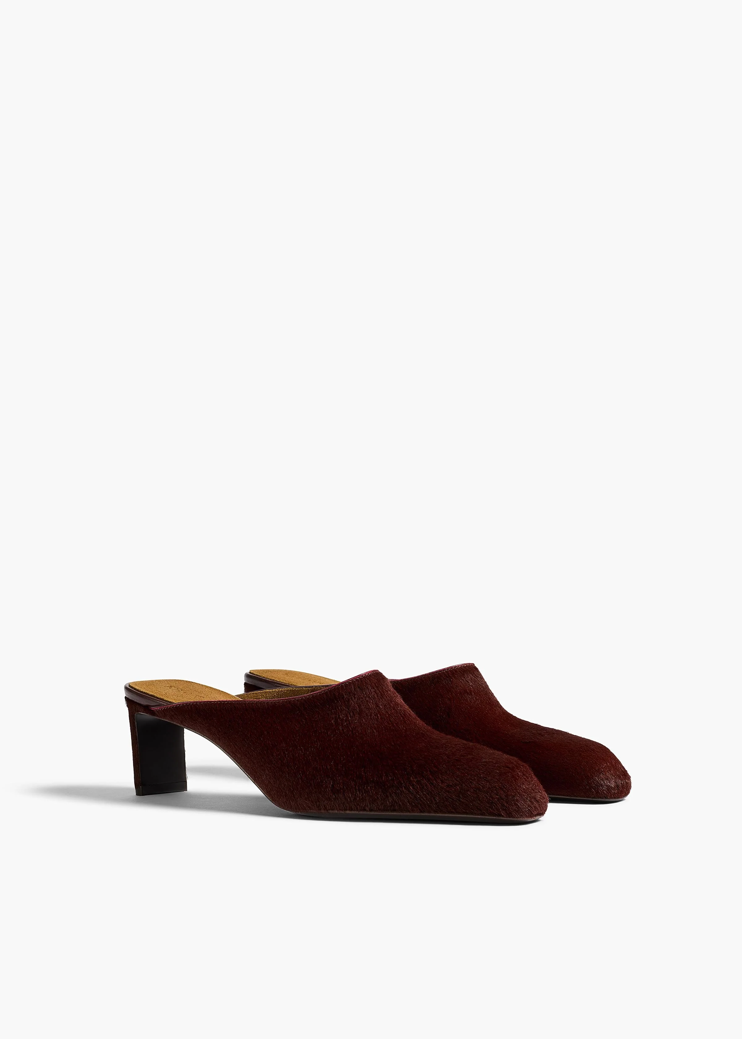 Khaite - Colt Low Mule in Rouge Noir Haircalf - Image 2