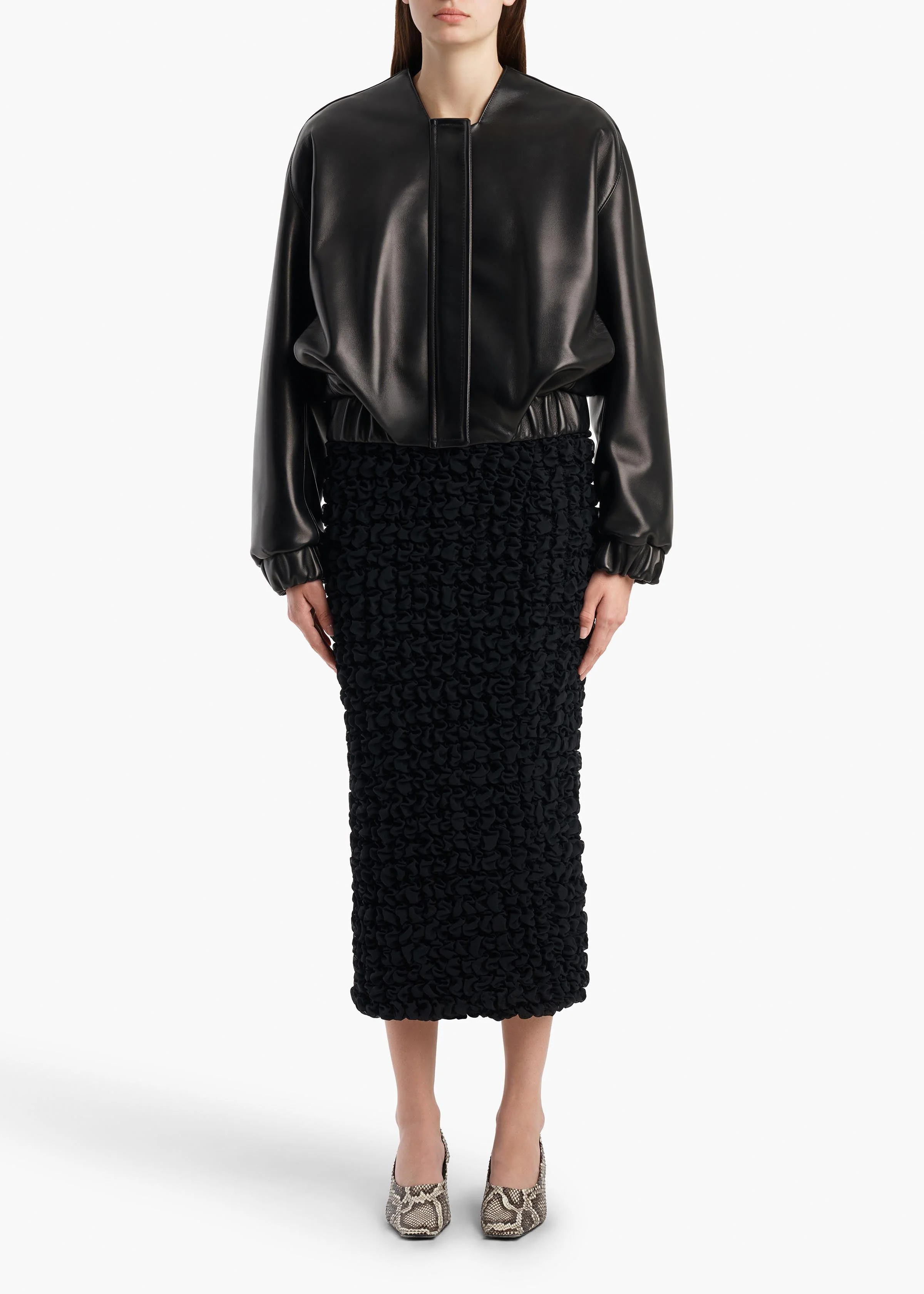 Khaite - Cordan Jacket in Black Leather - Image 2