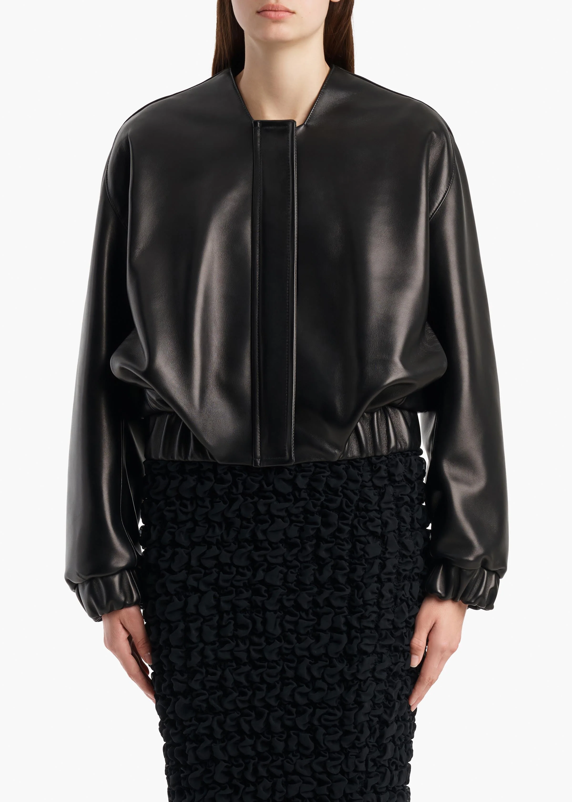 Khaite - Cordan Jacket in Black Leather - Image 3