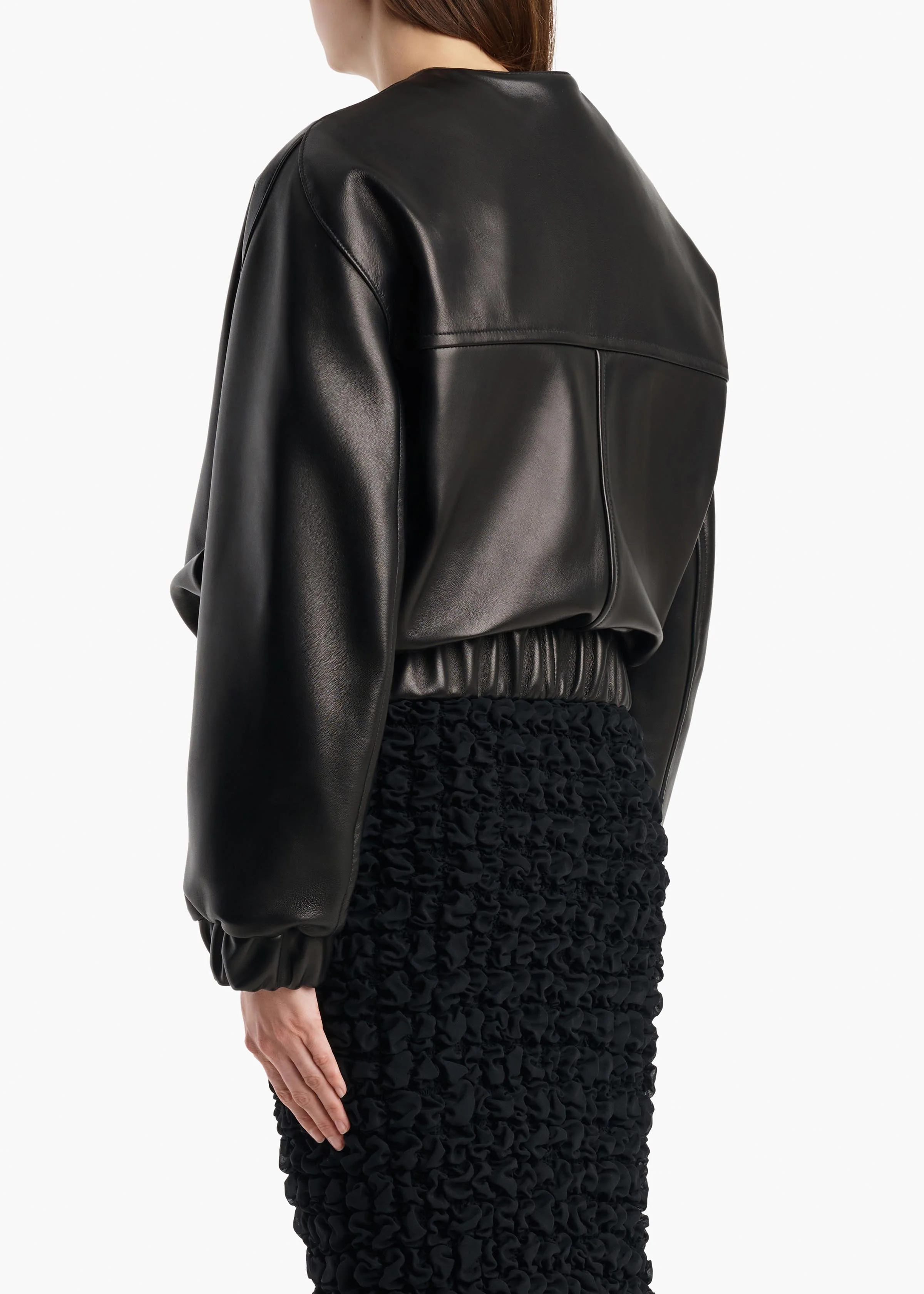 Khaite - Cordan Jacket in Black Leather - Image 4