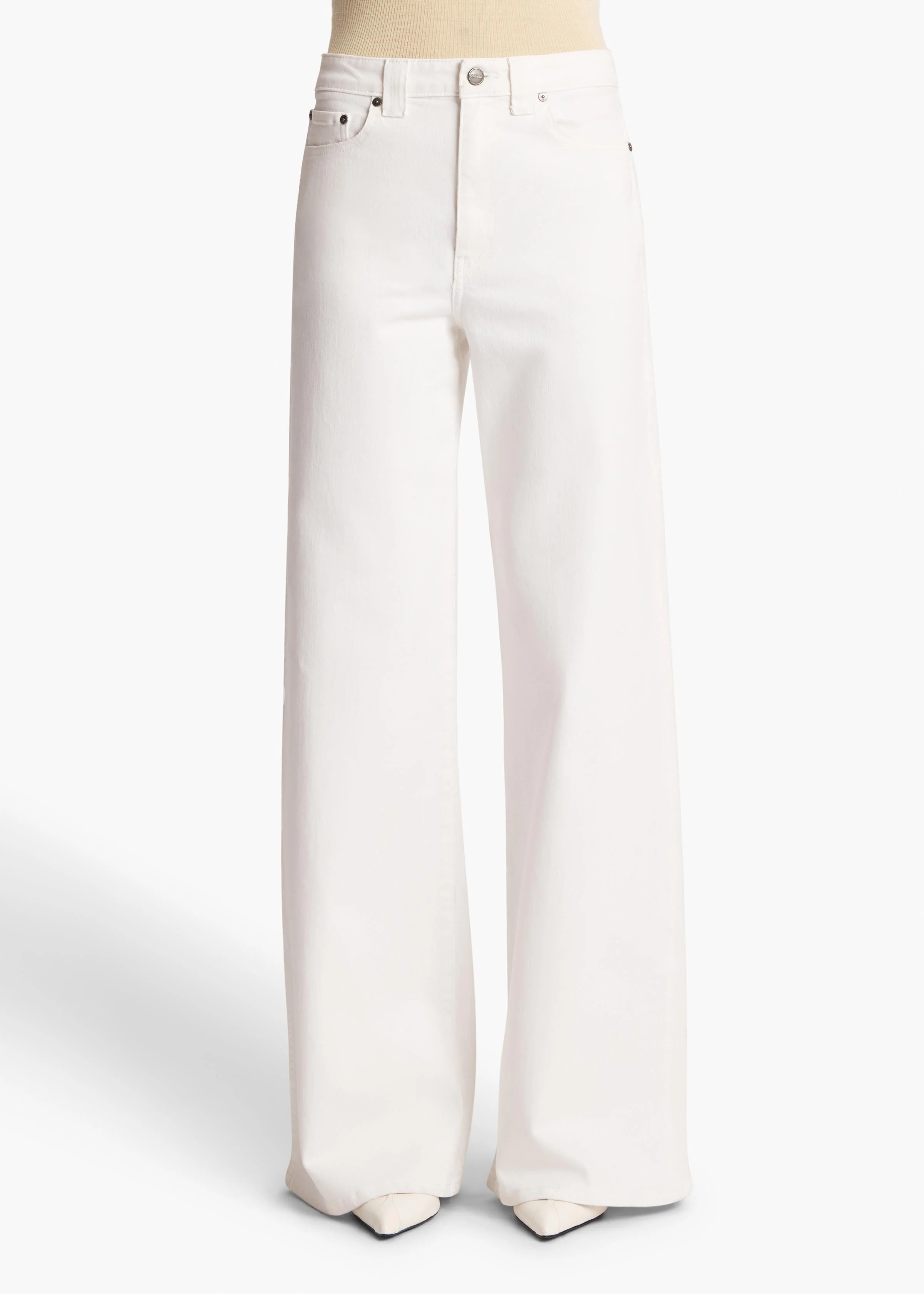 Khaite - Dane Stretch Jean in White - Image 3