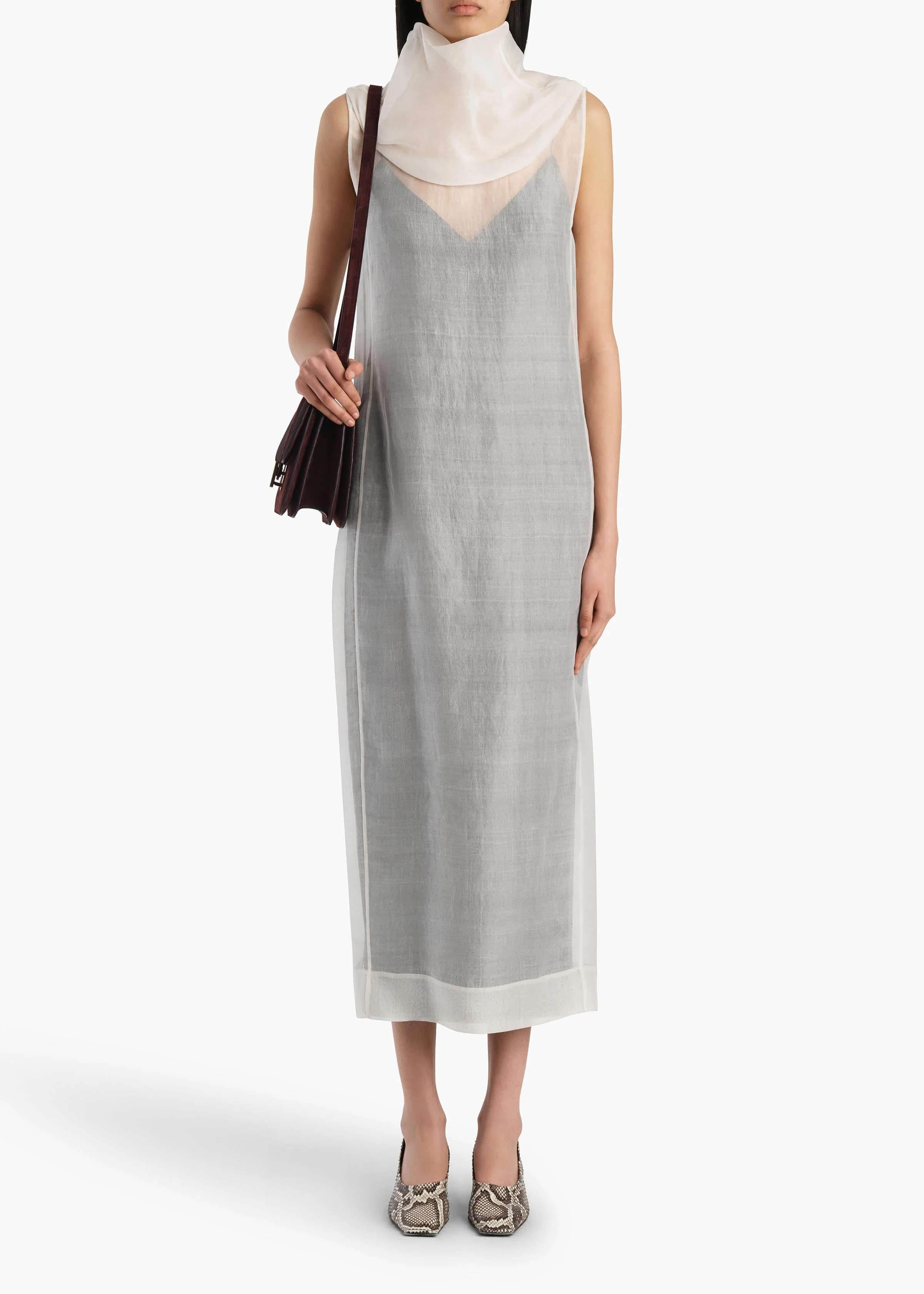 Khaite - Elva Dress in Chalk - Image 2