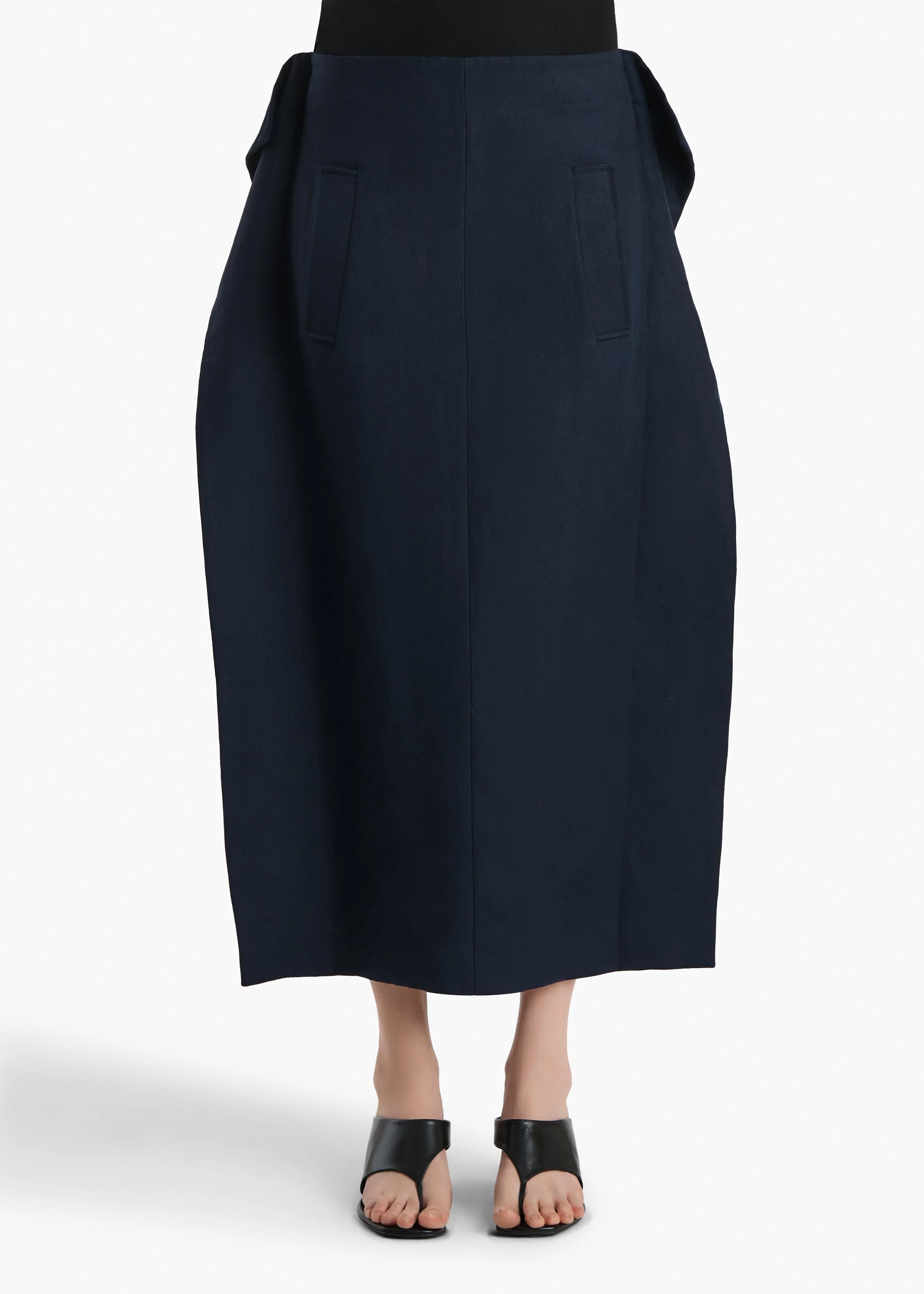 Khaite - Gorgi Skirt in Dark Navy - Image 3