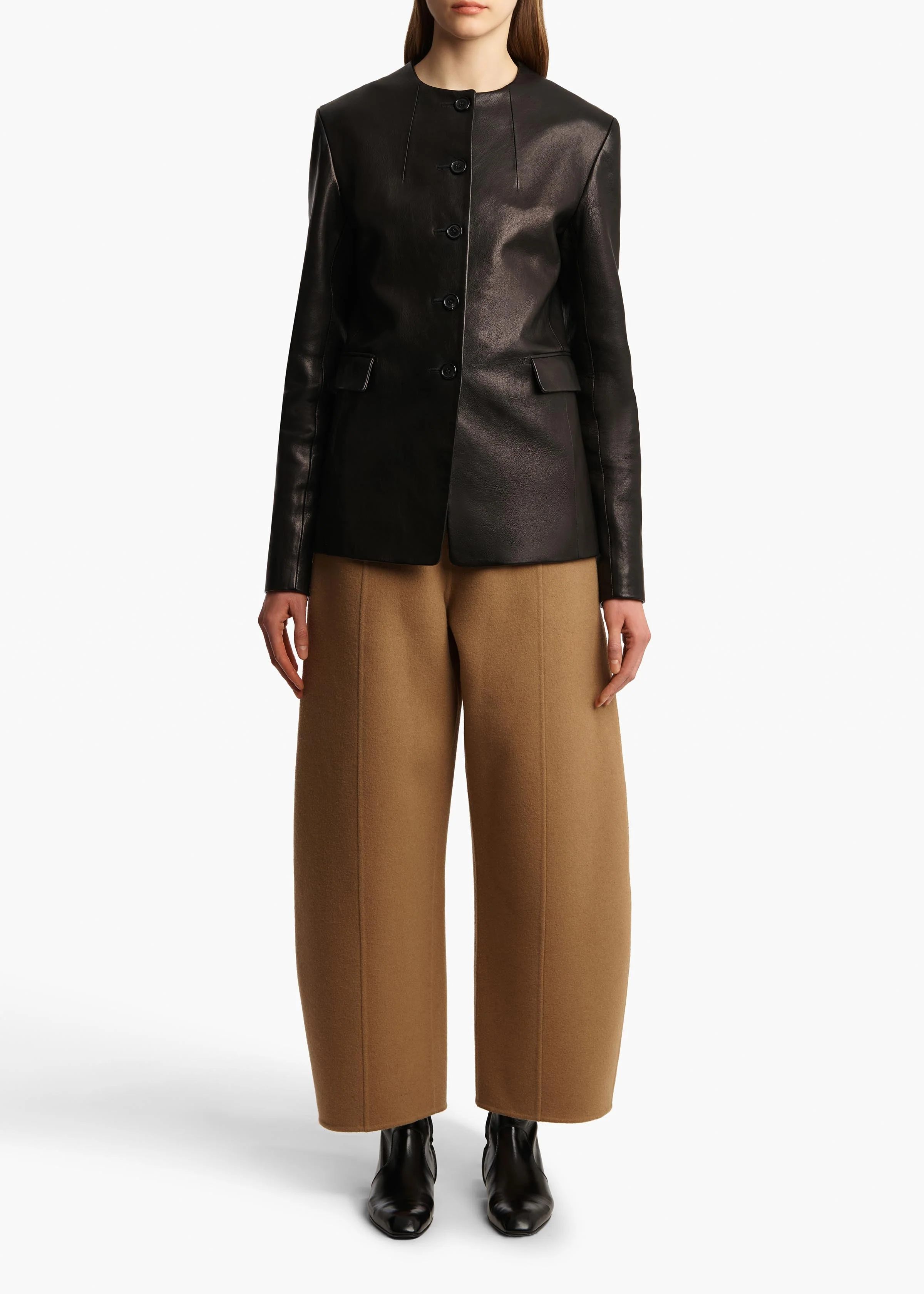 Khaite - Jameson Jacket in Black Leather - Image 2