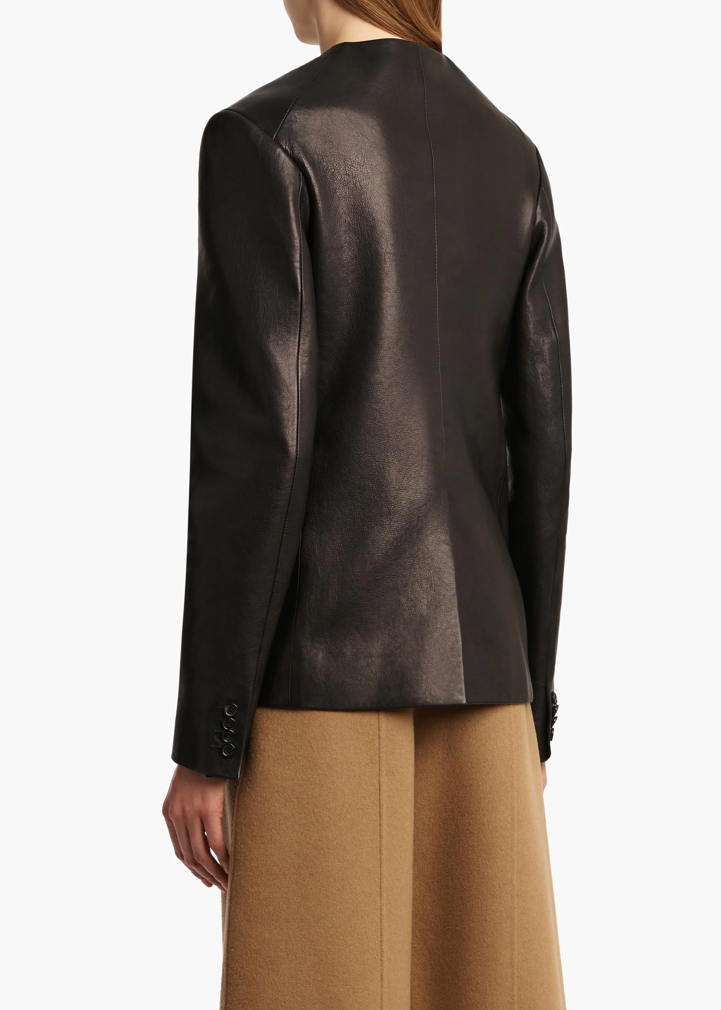 Khaite - Jameson Jacket in Black Leather - Image 4