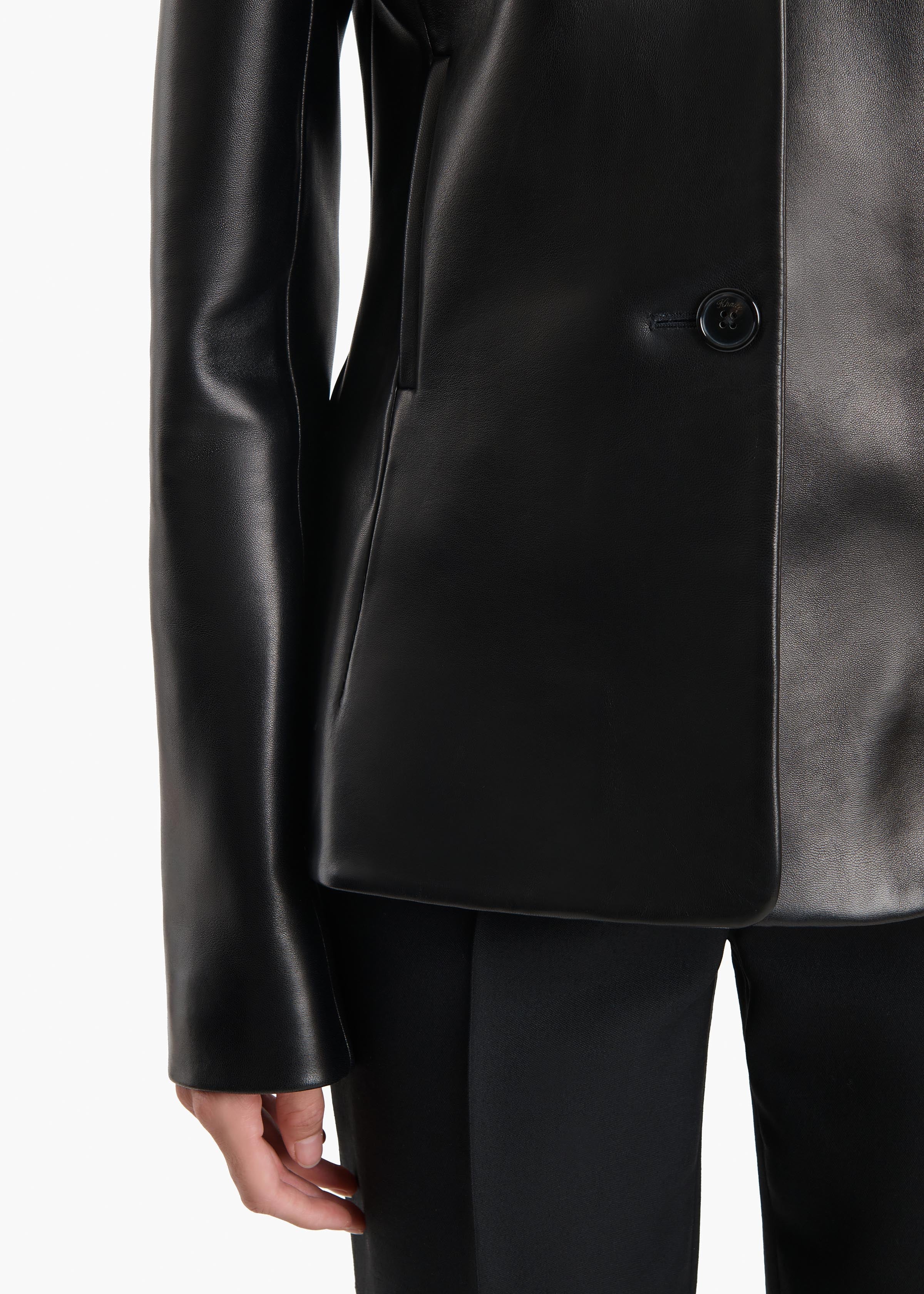 Khaite - June Jacket in Black Leather - Image 5