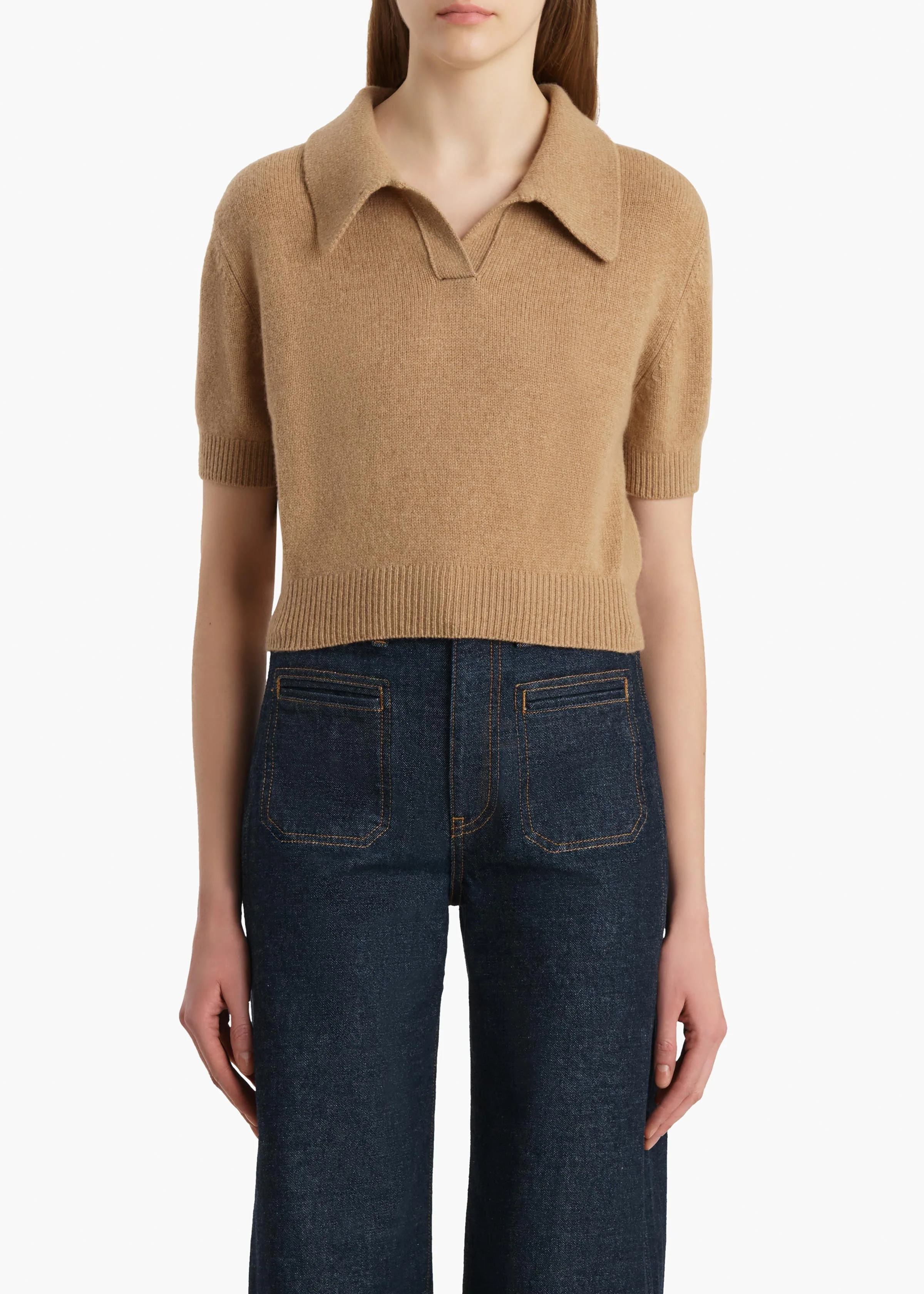 Khaite - Leni Sweater in Camel - Image 3
