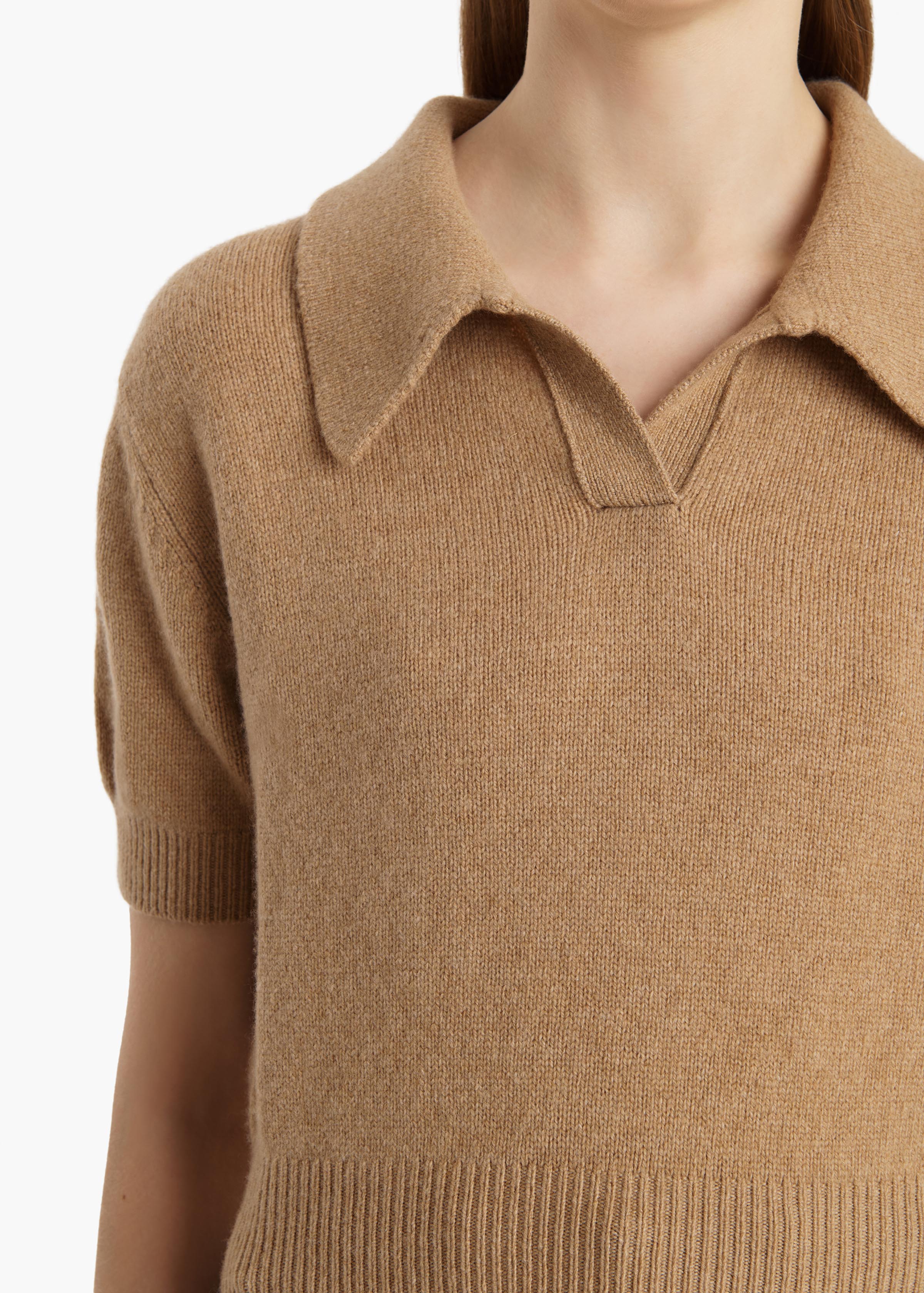 Khaite - Leni Sweater in Camel - Image 5