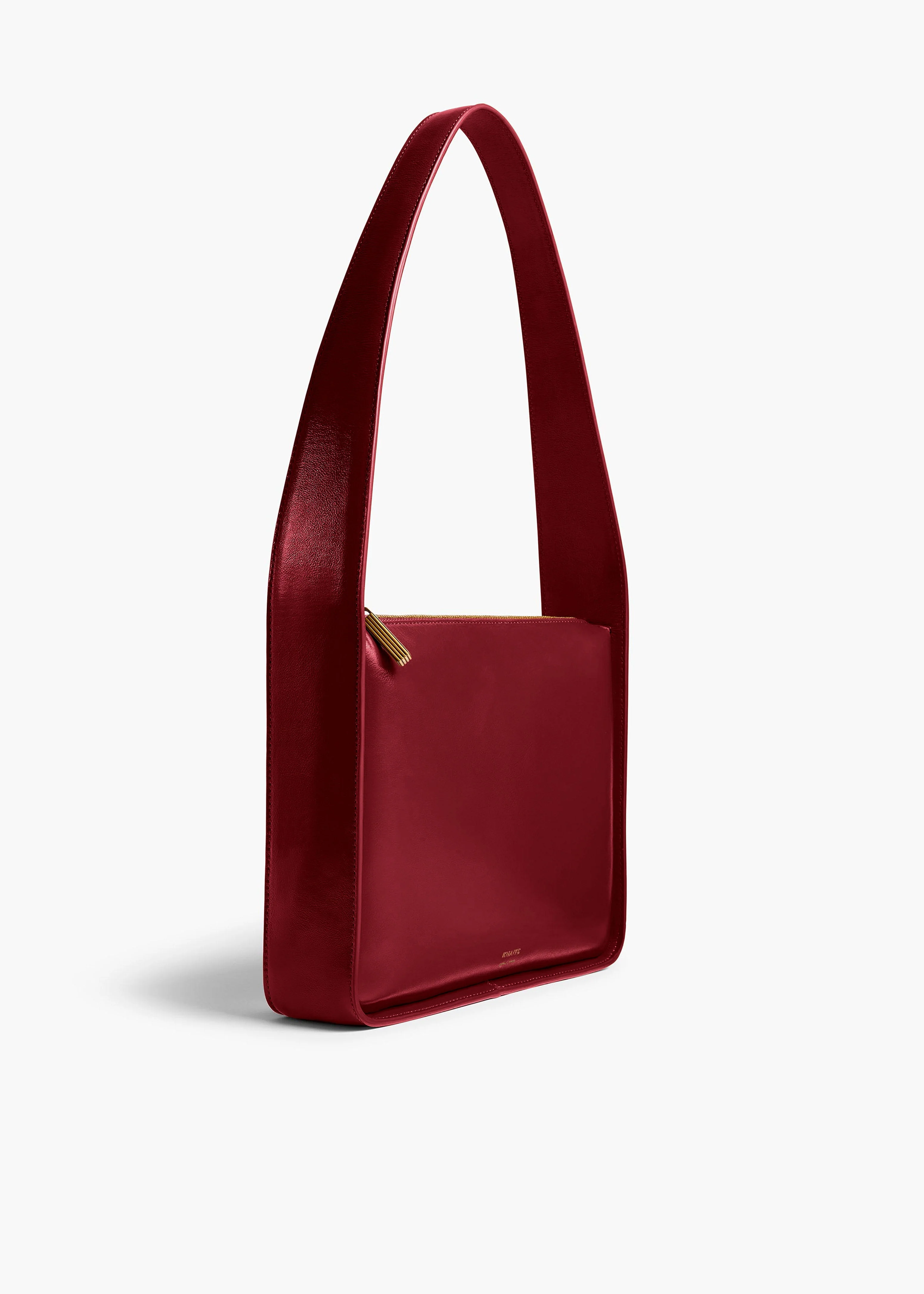 Khaite - Lori Squared Bag in Oxblood Crackle Patent Leather - Image 2