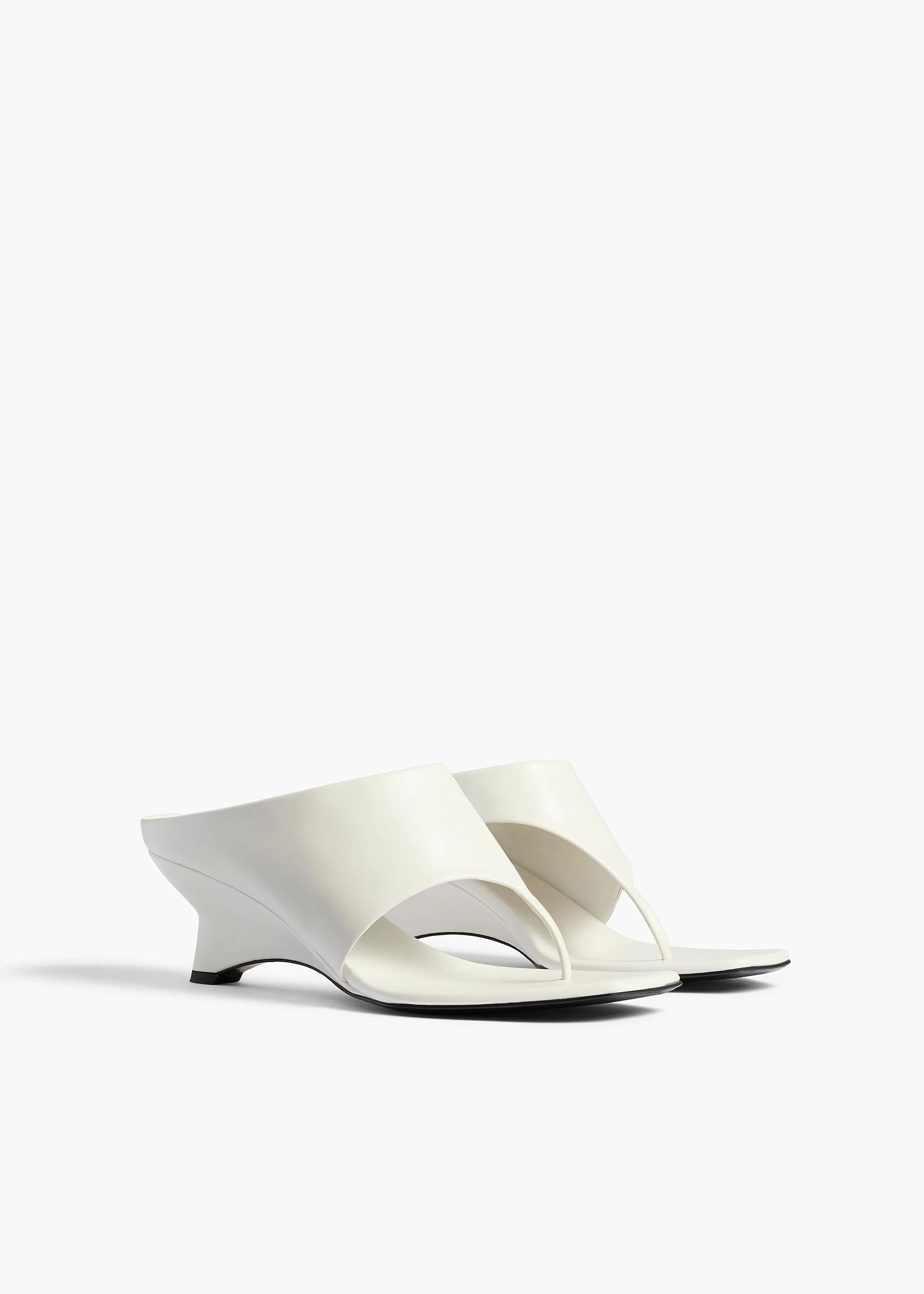 Khaite - Marlow Mule in Chalk Glazed Leather - Image 2