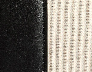 Khaite - Medium Lotus Tote in Black Leather and Natural Canvas - Image 6