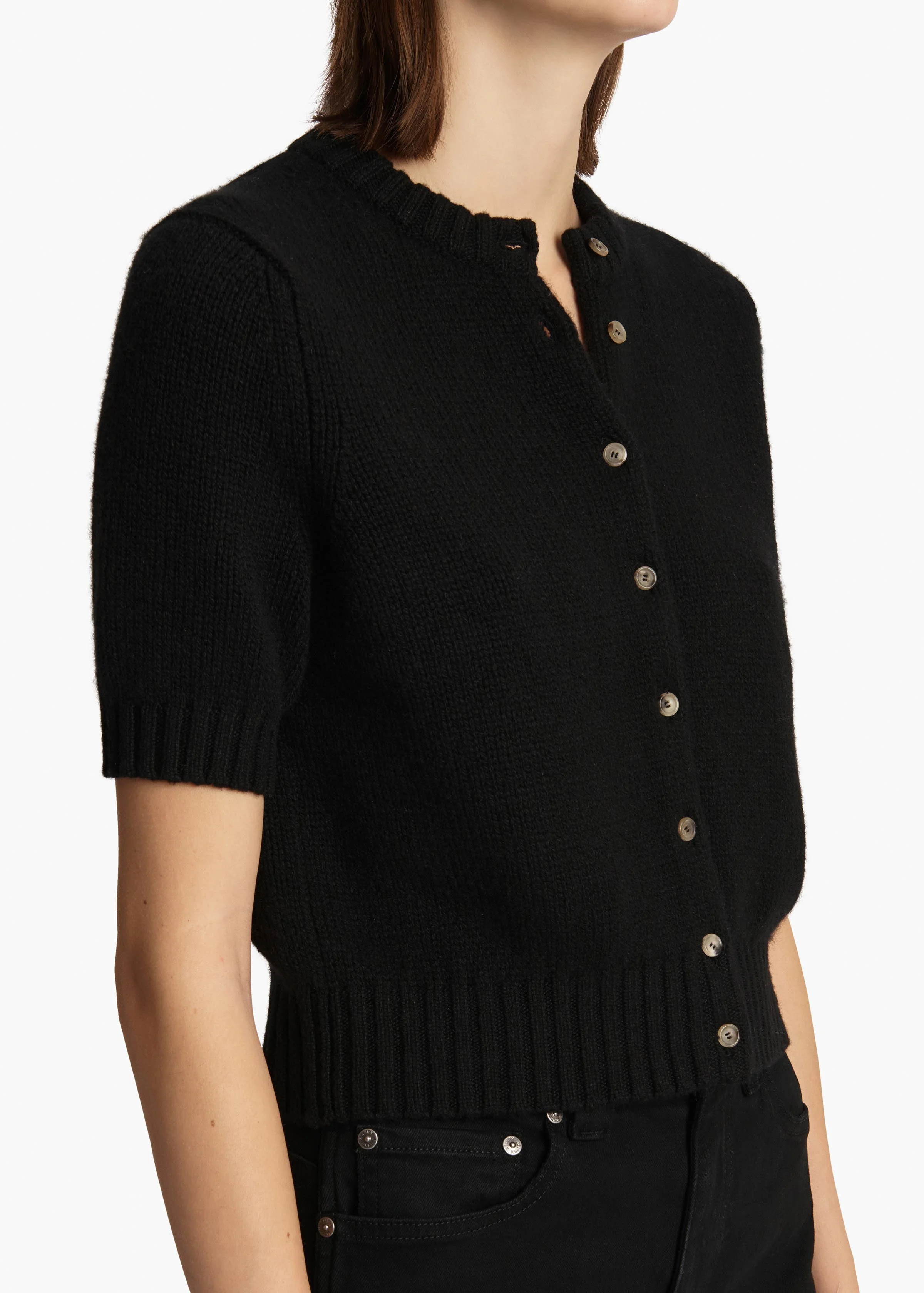 Khaite - Nora Cardigan in Black - Image 13