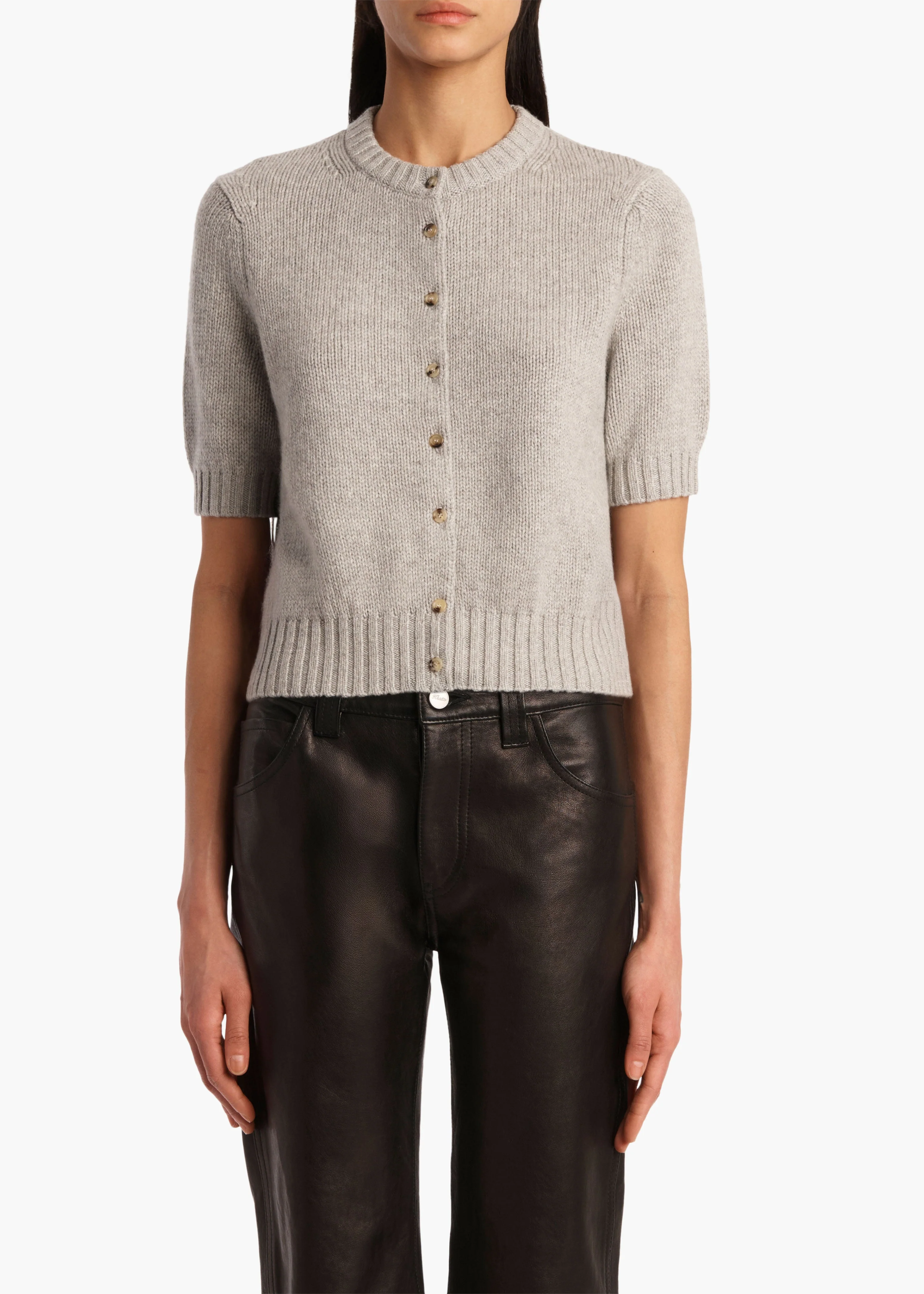 Khaite - Nora Cardigan in Heather Grey - Image 10