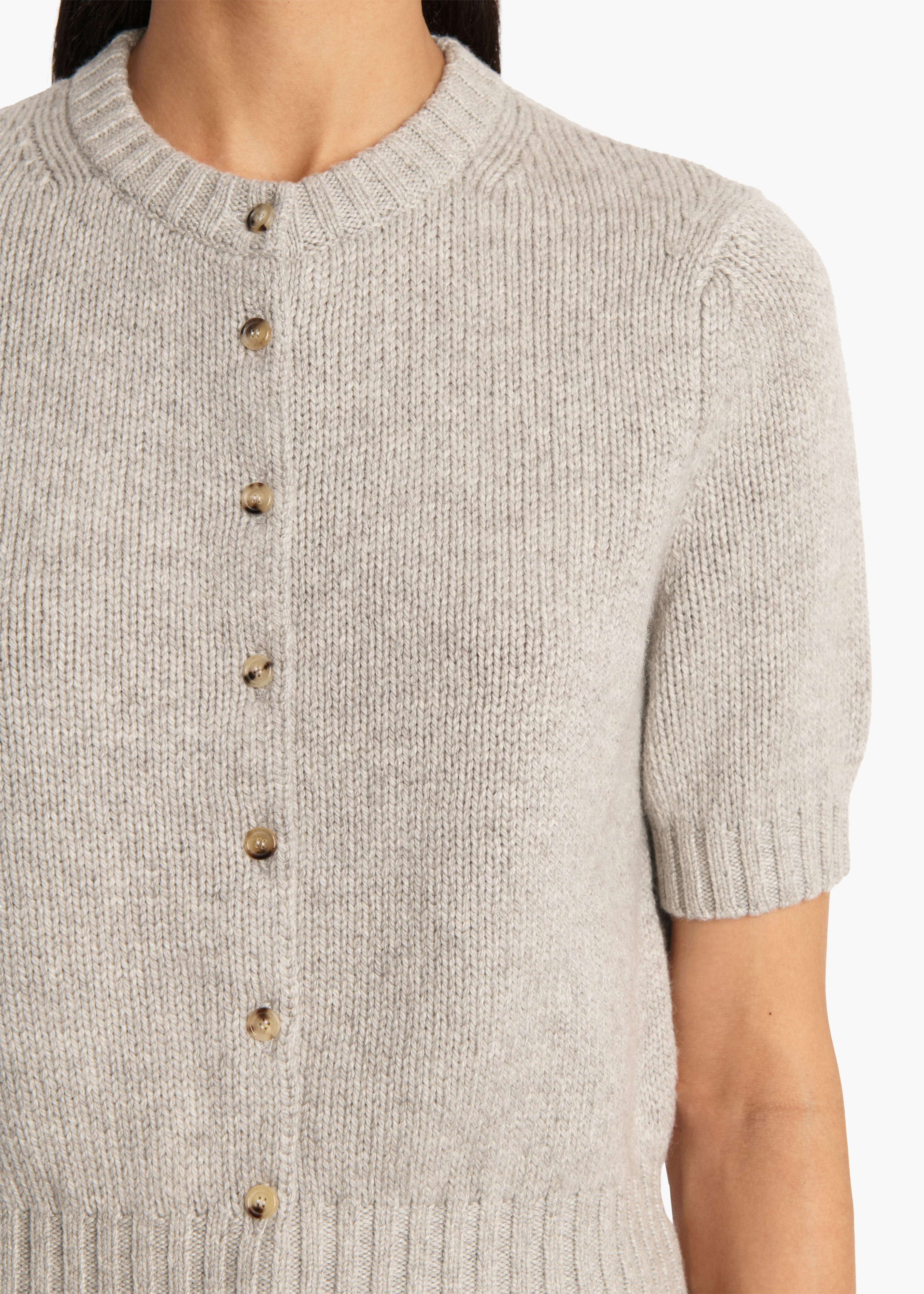 Khaite - Nora Cardigan in Heather Grey - Image 5