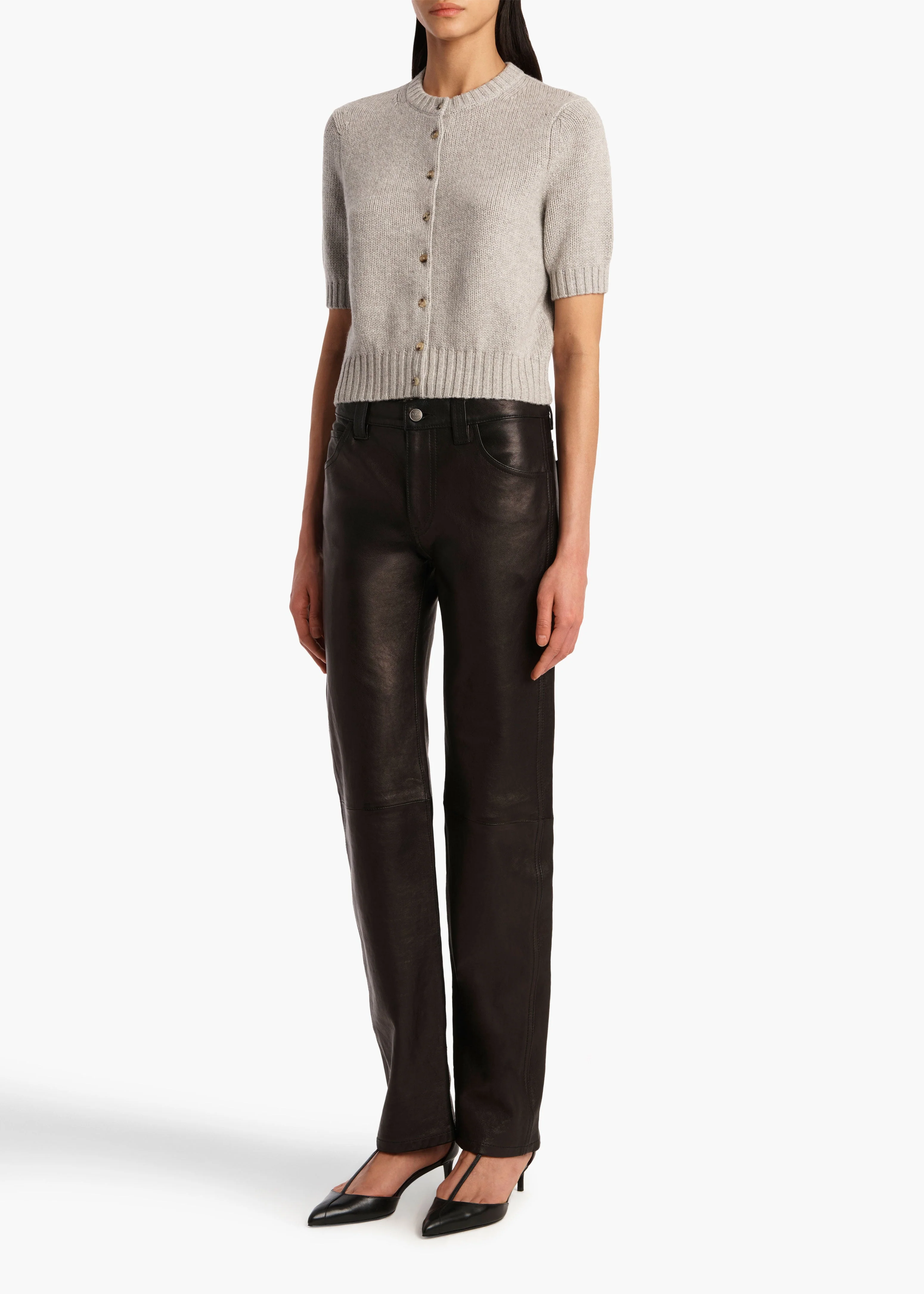 Khaite - Nora Cardigan in Heather Grey - Image 9