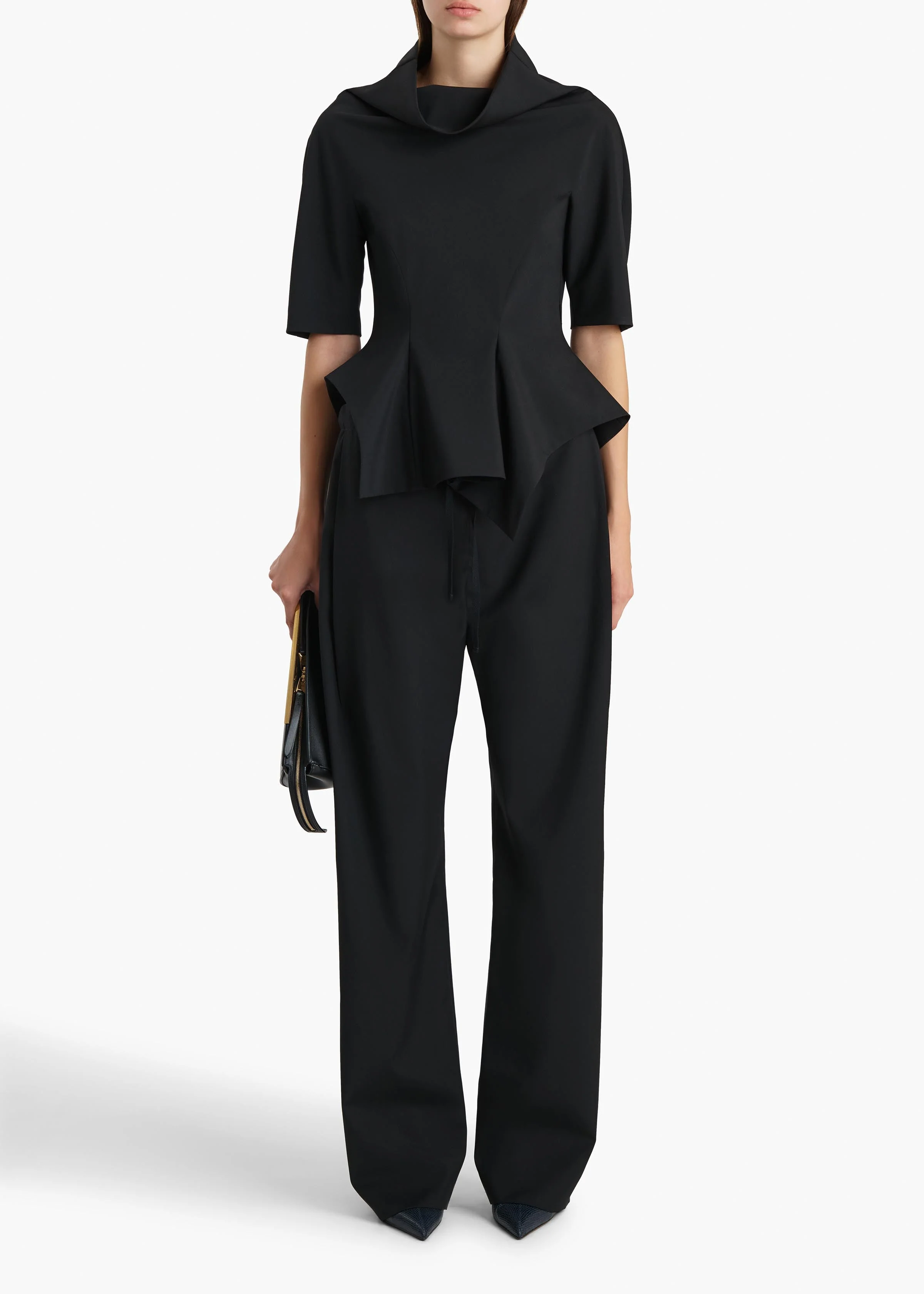 Khaite - Rohen Pant in Black Tropical Wool - Image 2