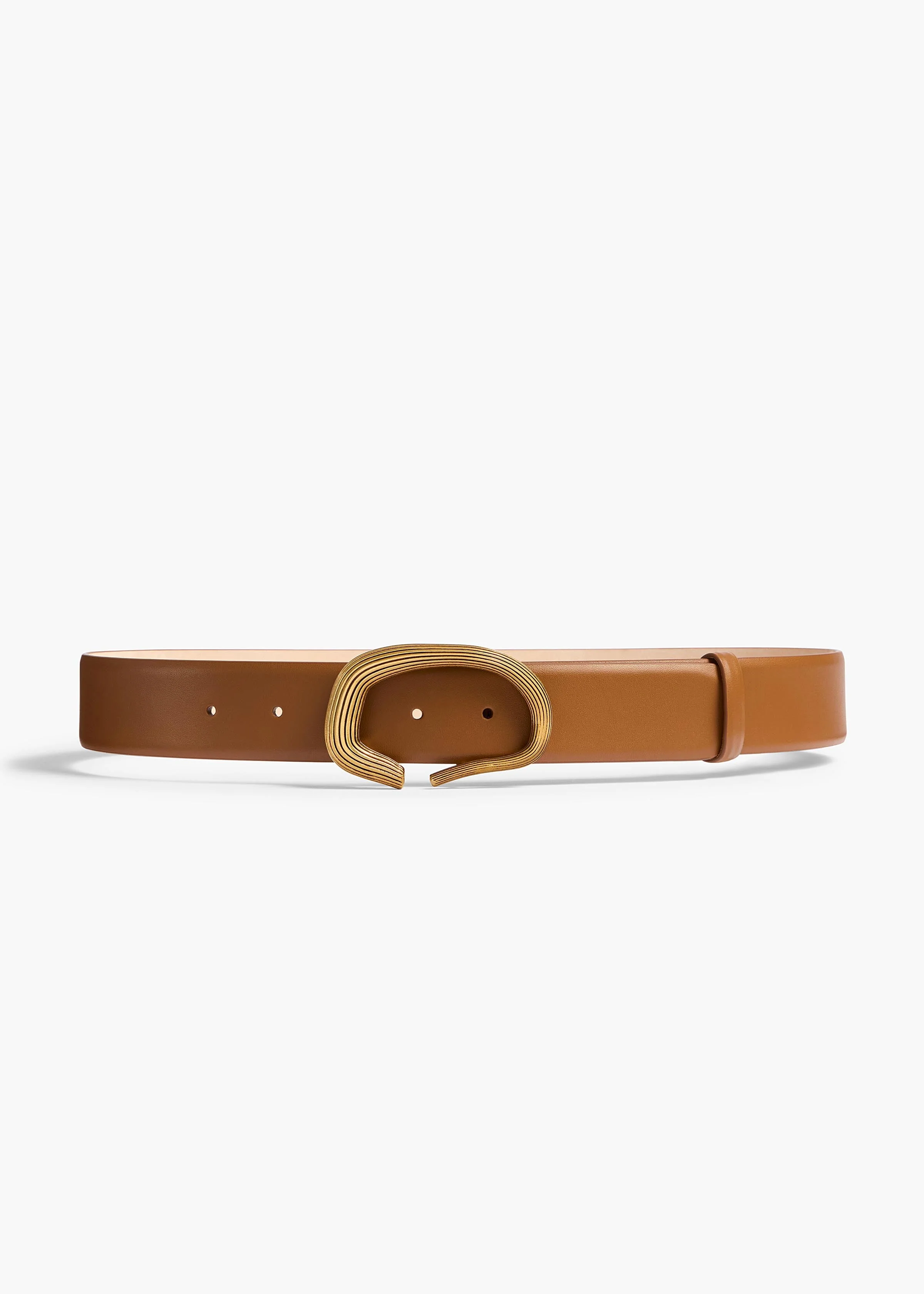 Khaite - Santa Fe Belt in Dark Honey Leather