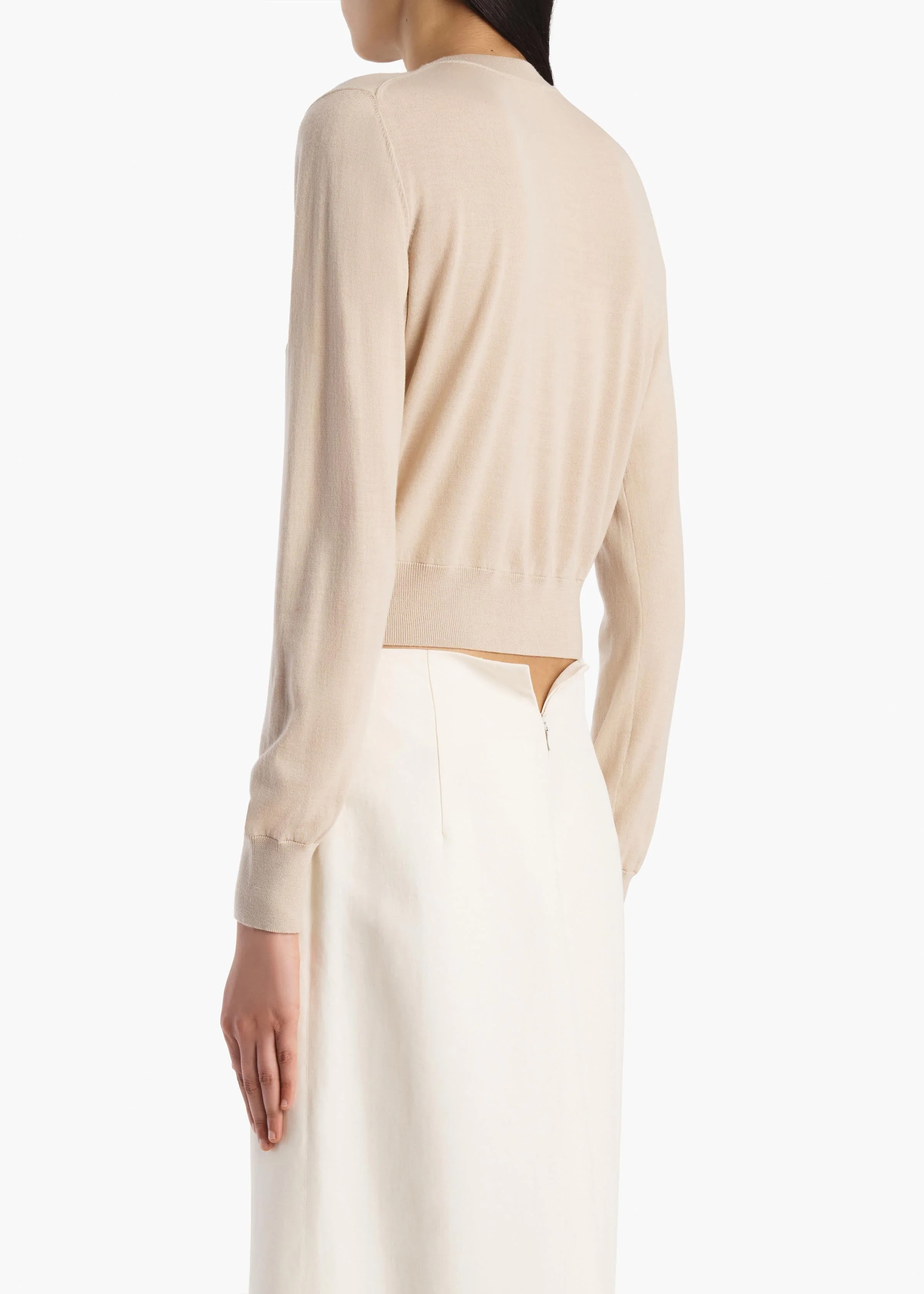 Khaite - Tansy Cardigan in Sand - Image 4