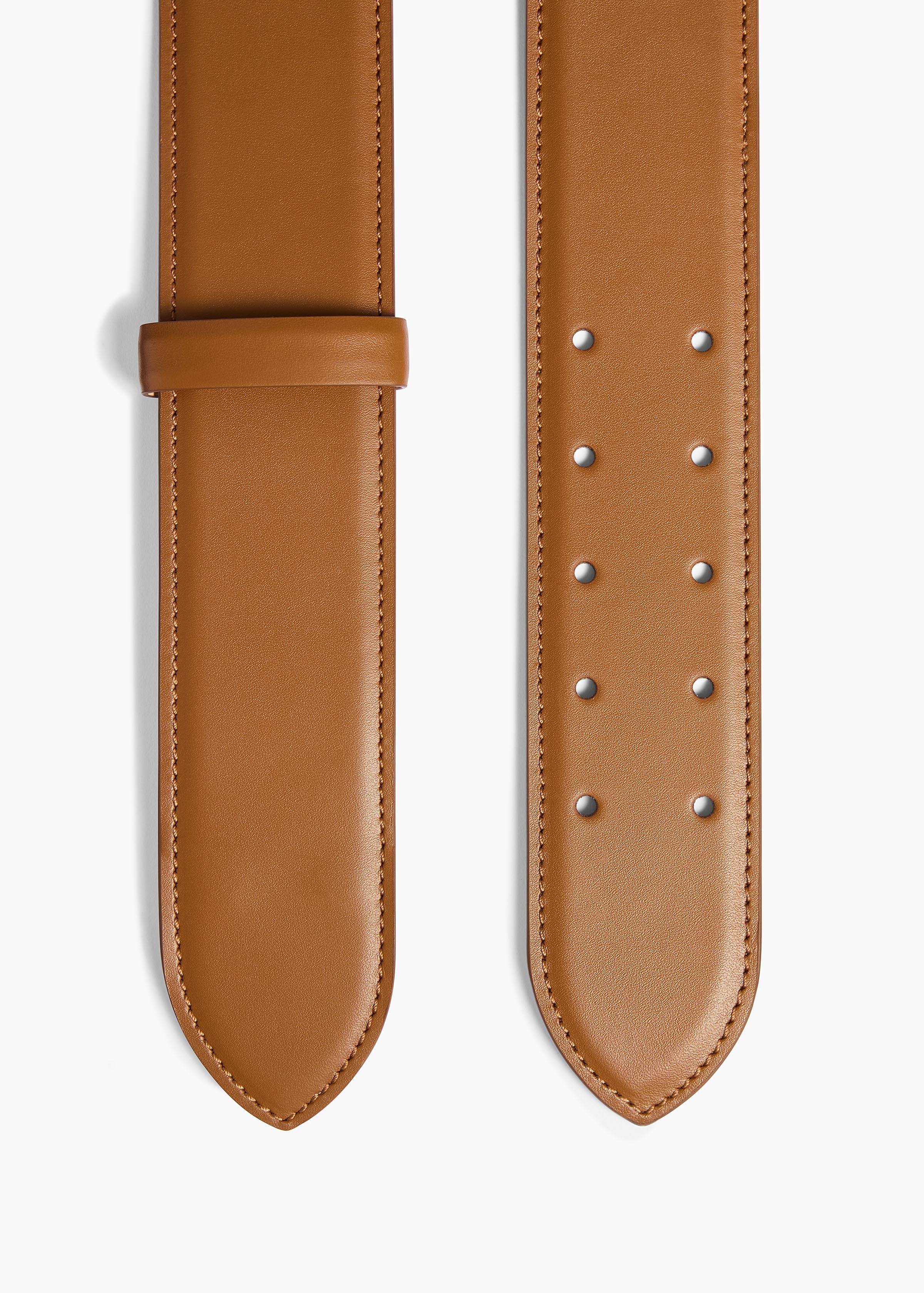 Khaite - Theo Waist Belt in Dark Honey Leather - Image 2