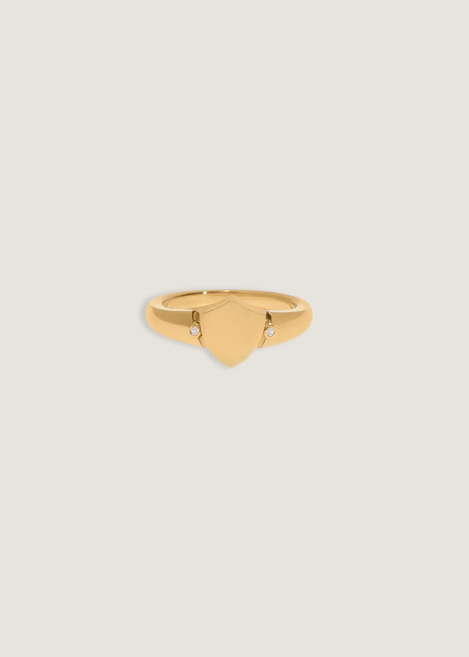 Kinn - Ace Shield Diamond Signet Ring