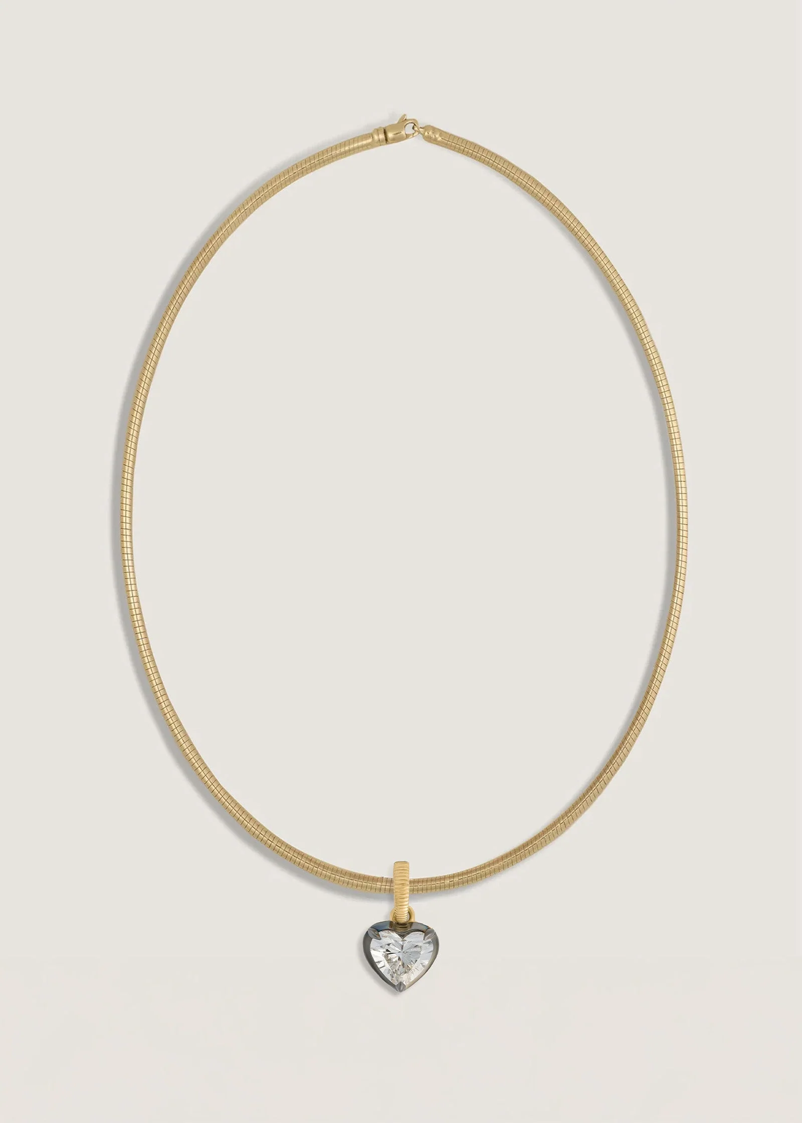 Kinn - Clara Black Rhodium Heart Pendant Necklace