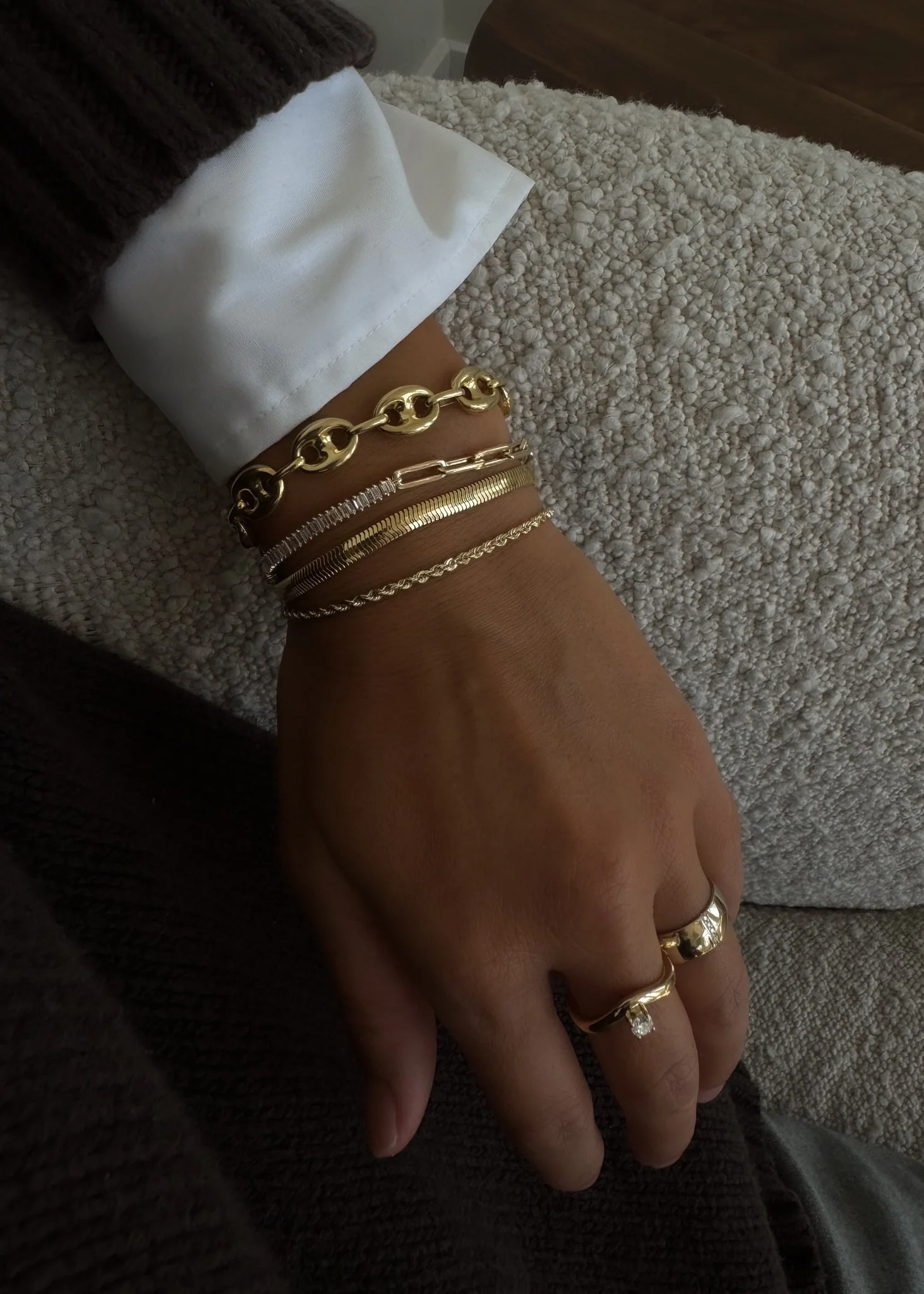 Kinn - Kismet Herringbone Chain Bracelet - Image 2