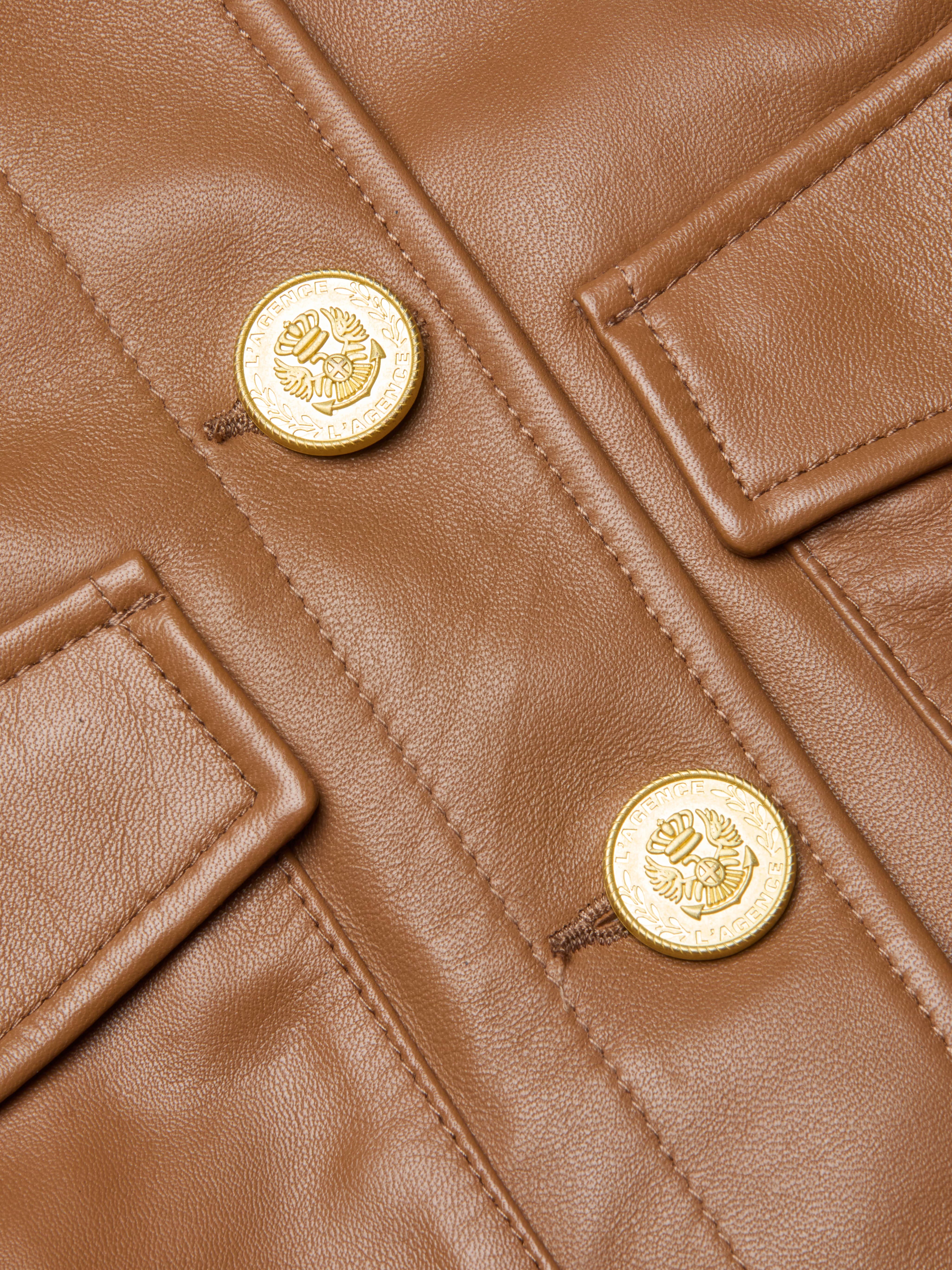 L'AGENCE - Kumi Cropped Leather Jacket - Image 12