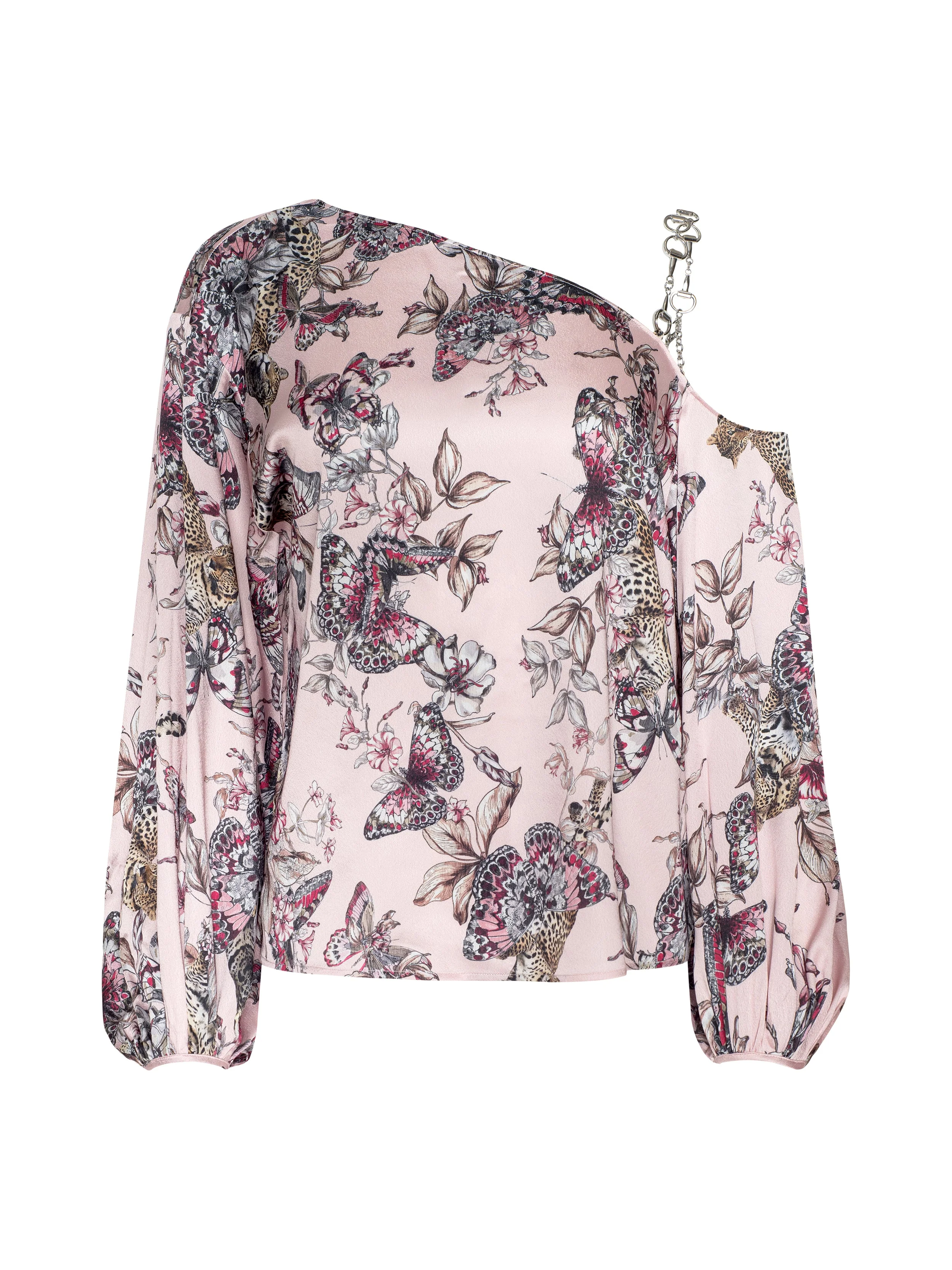 L'AGENCE - Asami Chain One - Shoulder Blouse - Image 7