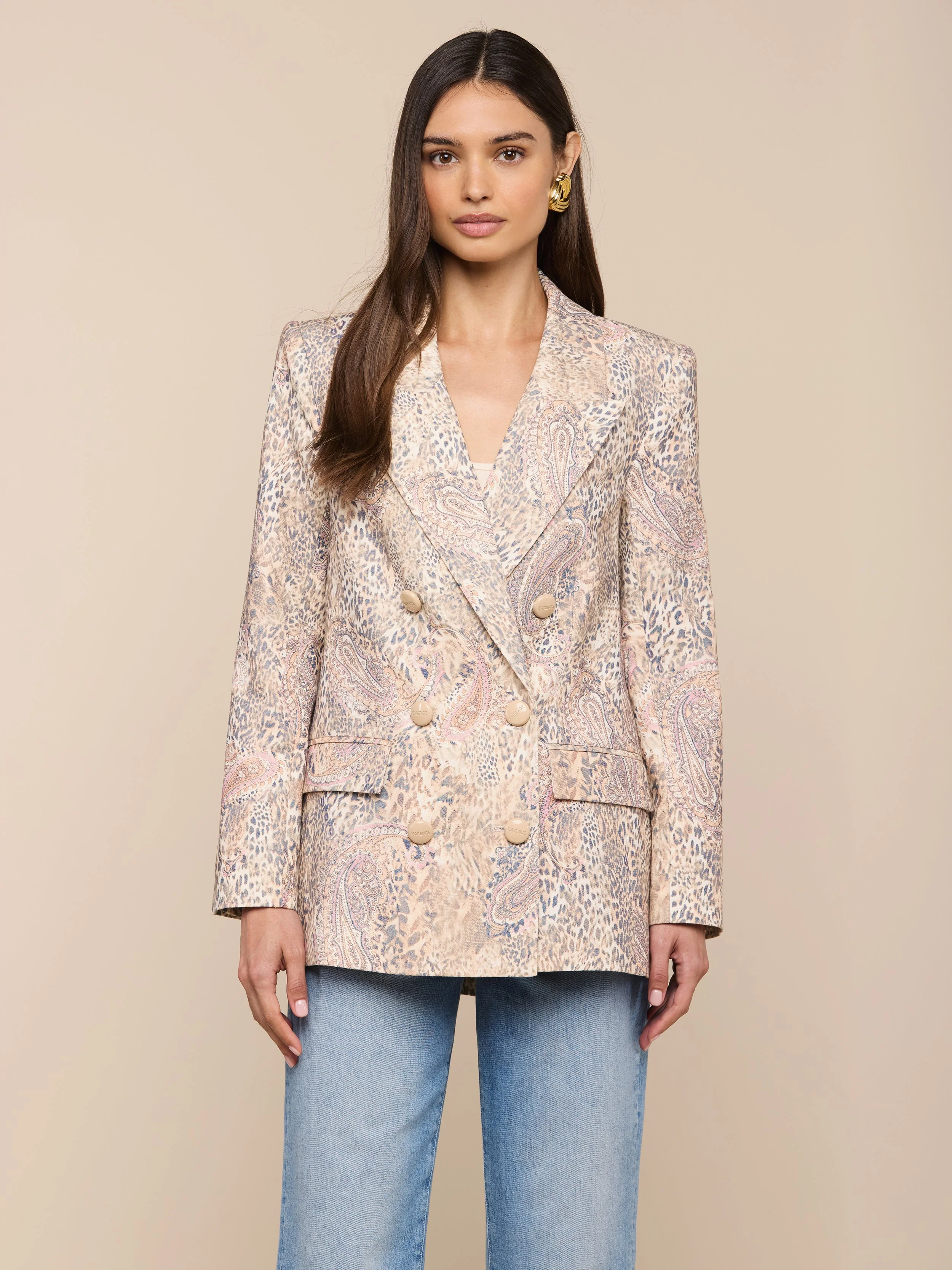 L'AGENCE - Cambrie Oversized Linen - Blend Blazer
