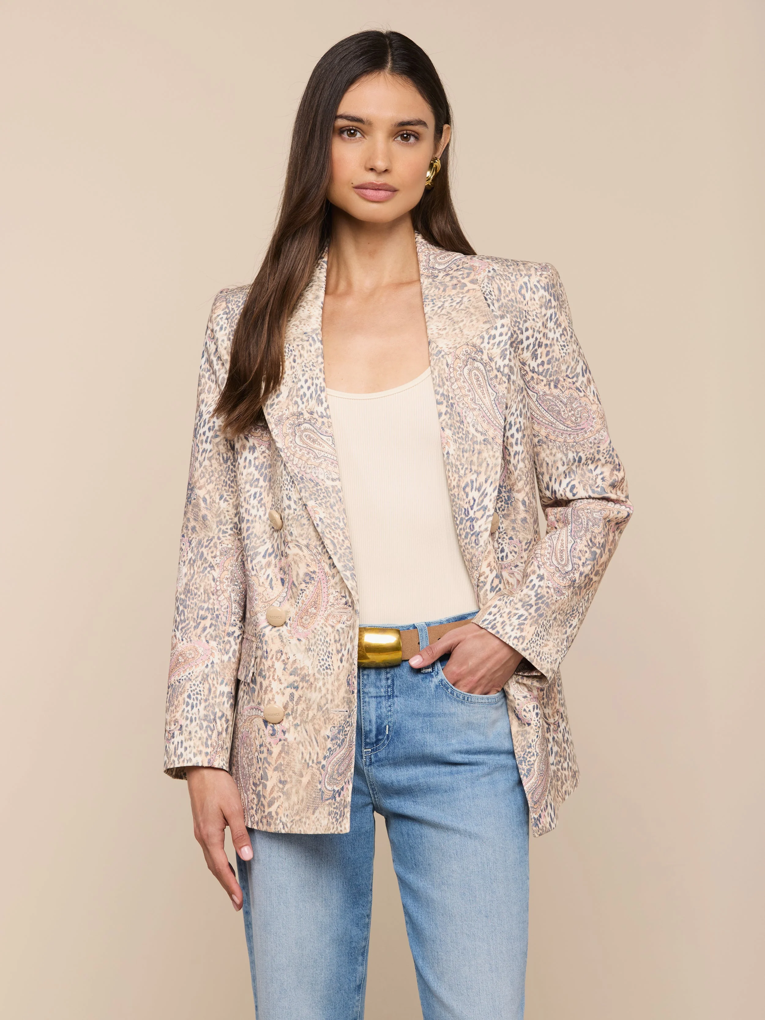 L'AGENCE - Cambrie Oversized Linen - Blend Blazer - Image 2