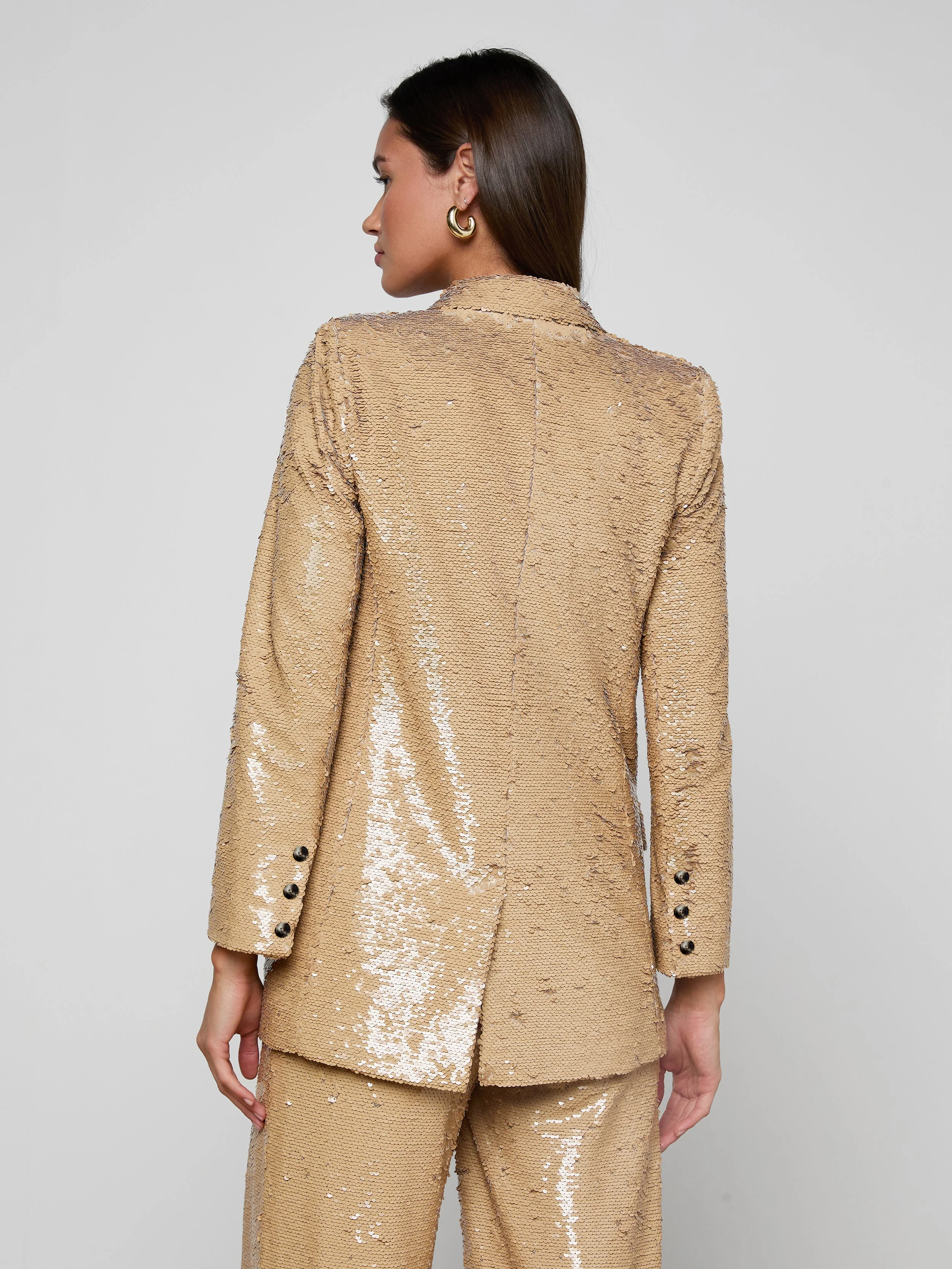 L'AGENCE - Cambrie Oversized Sequin Blazer - Image 4