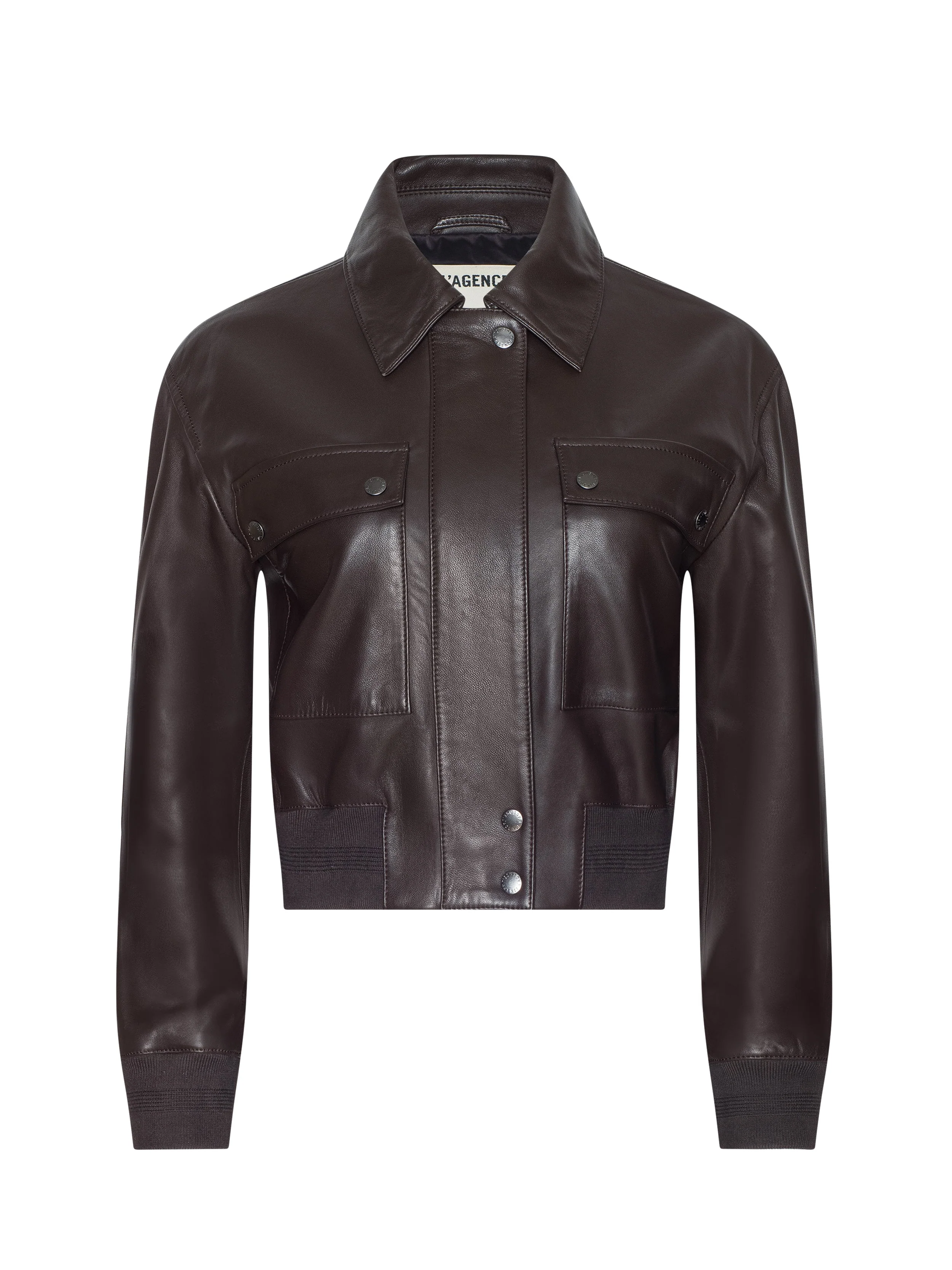 L'AGENCE - Clotilde Leather Bomber Jacket - Image 2
