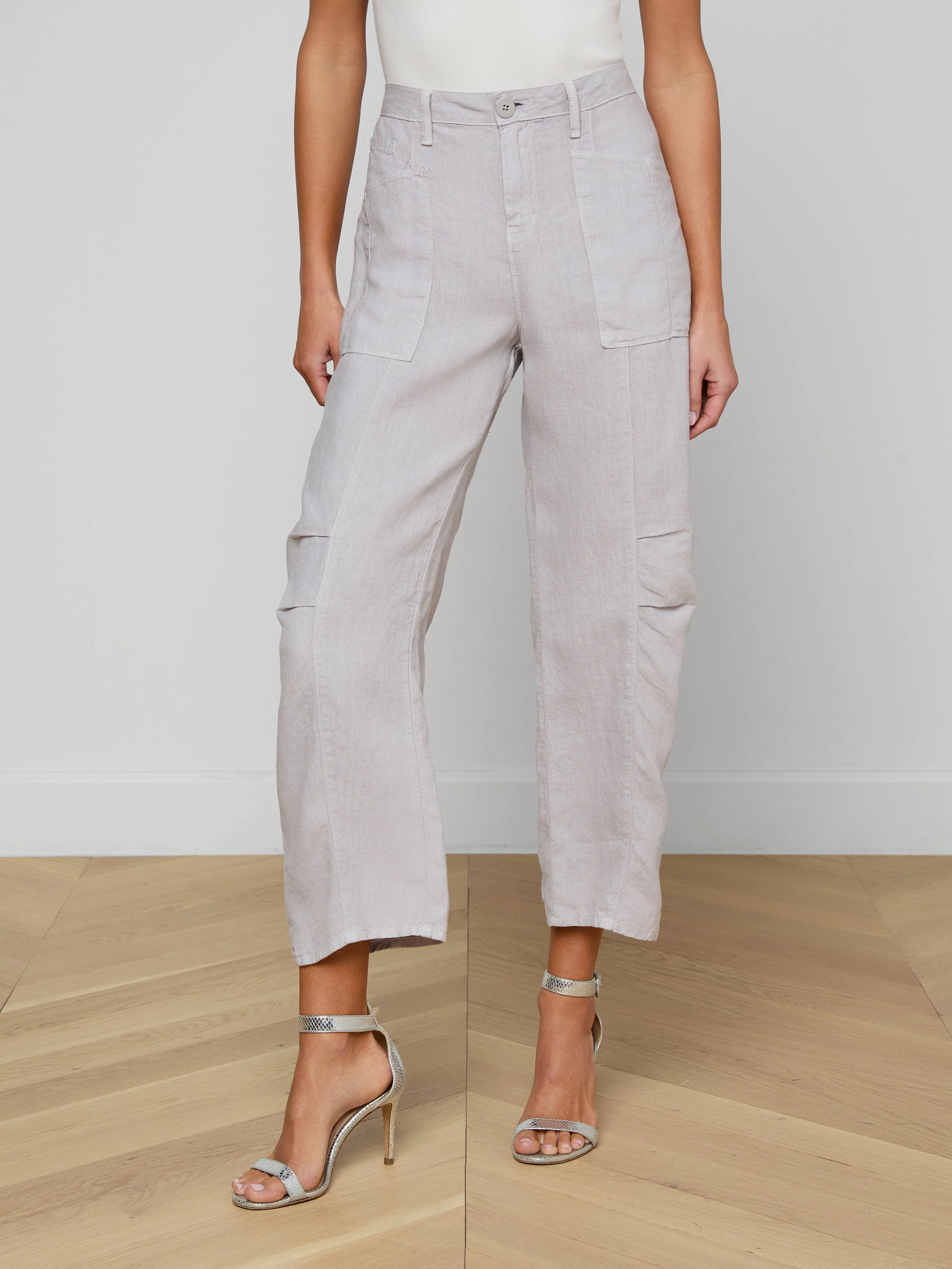 L'AGENCE - Cody Cropped Linen Pant - Image 3