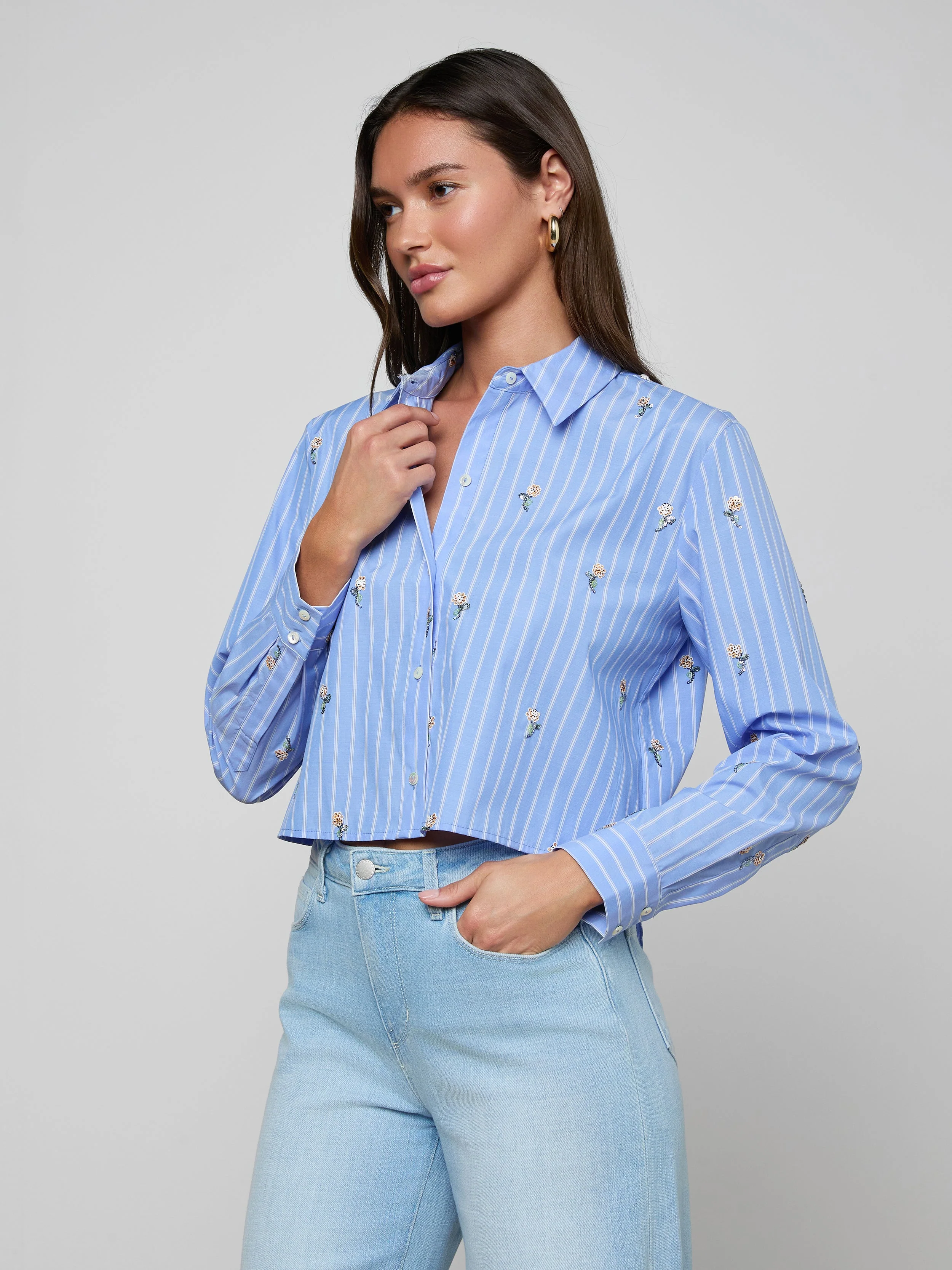 L'AGENCE - Cosette Sequined Shirt - Image 3