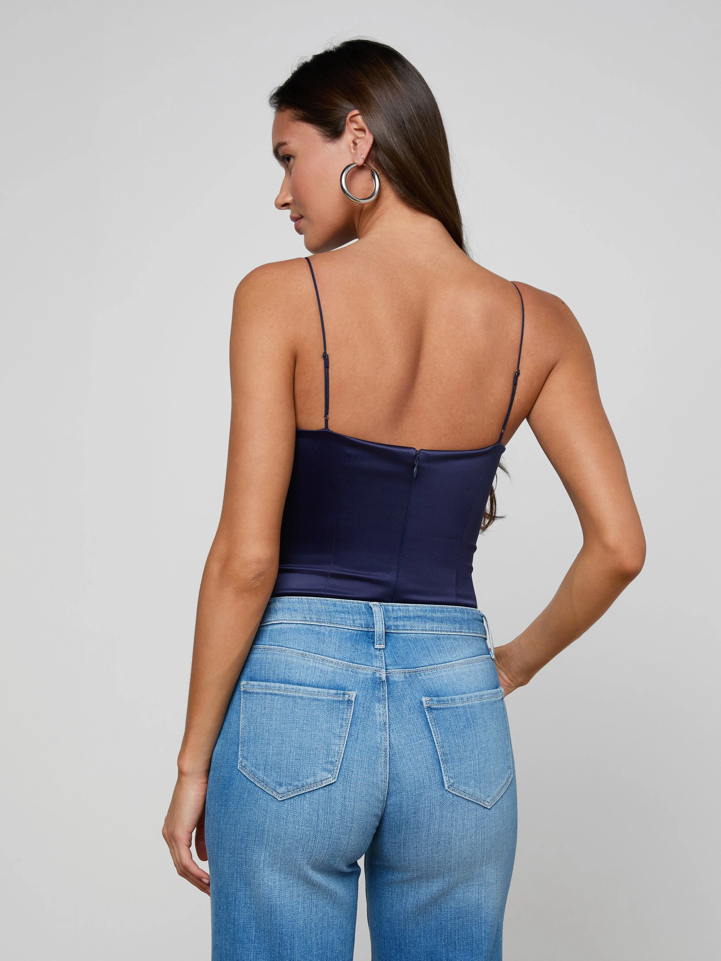 L'AGENCE - Dara Stretch - Satin Bodysuit - Image 4