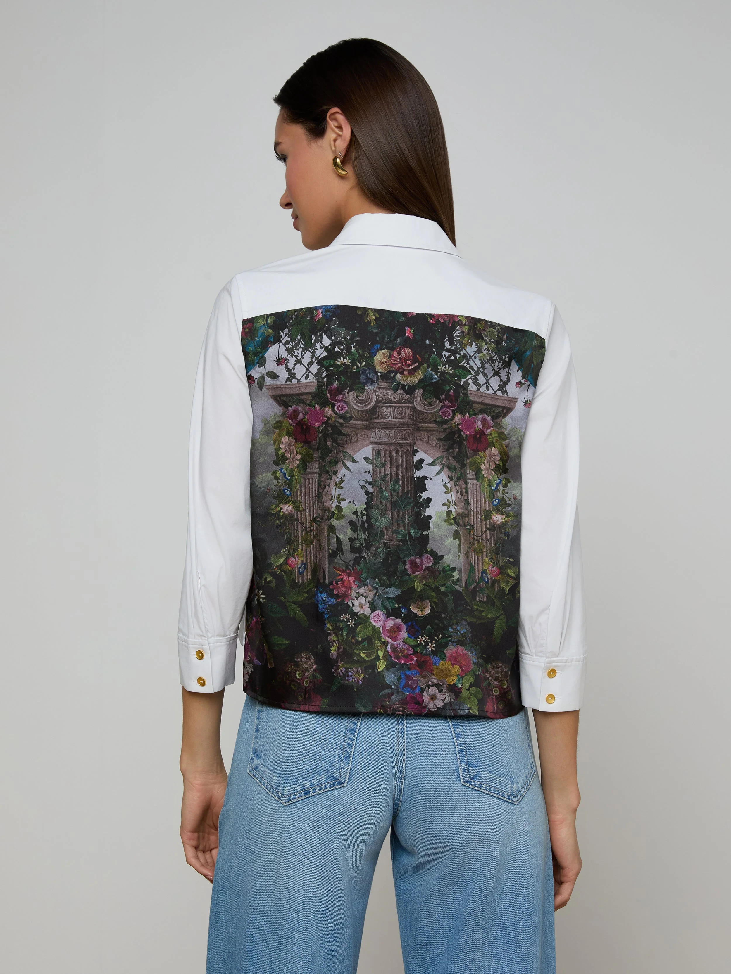 L'AGENCE - Fawn Floral Print Shirt - Image 2