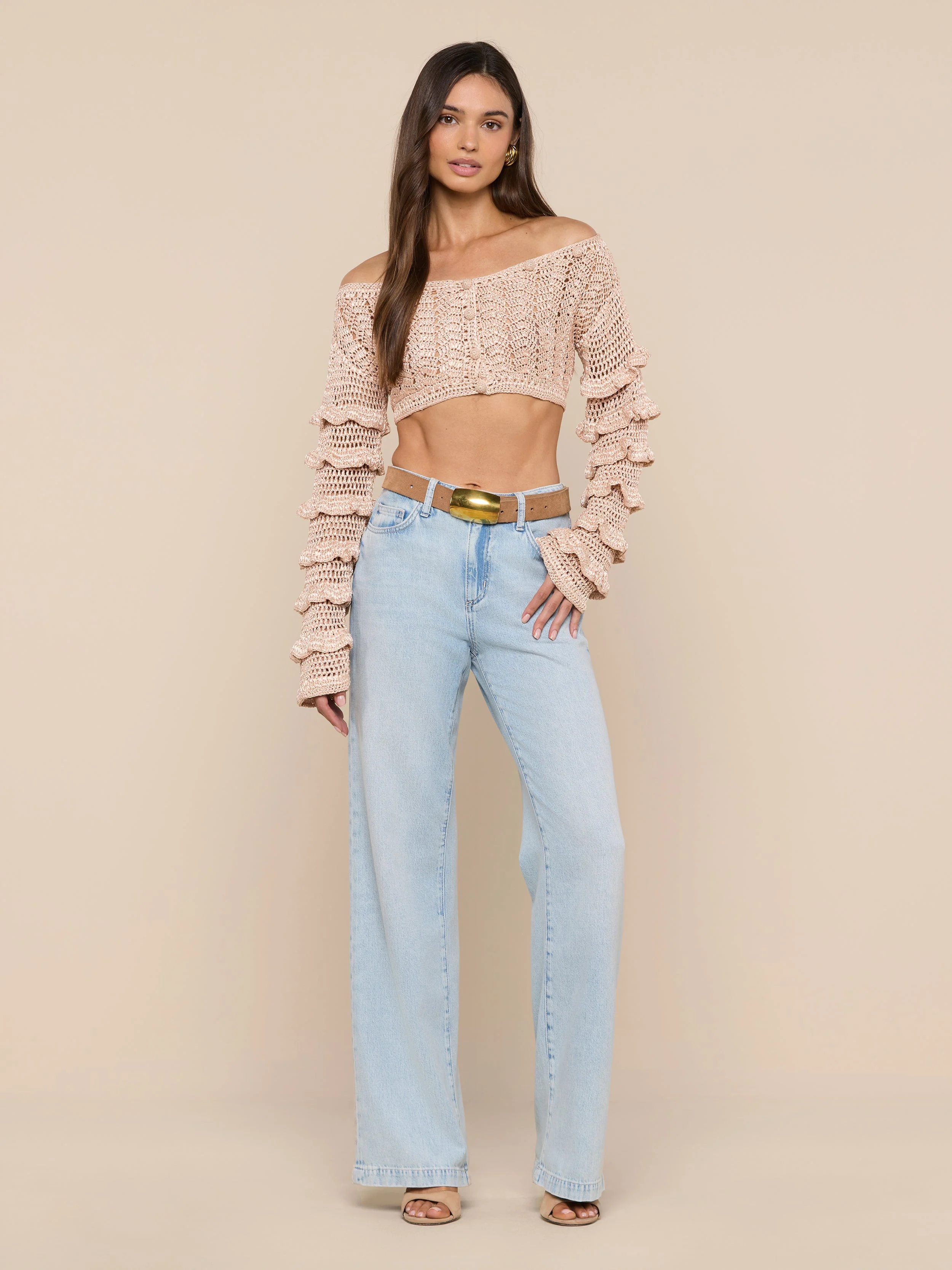 L'AGENCE - Fey Crocheted Top - Image 3